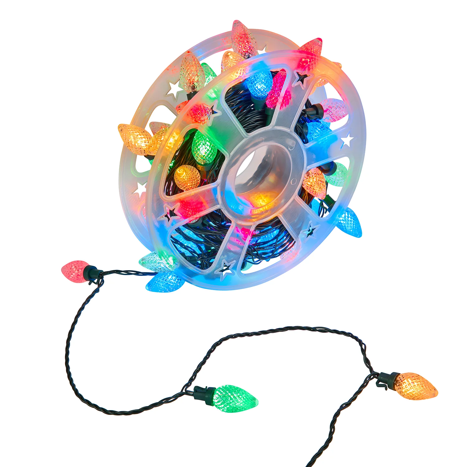 60 Multi Coloured C7 Pinecone Christmas Lights - Image 2
