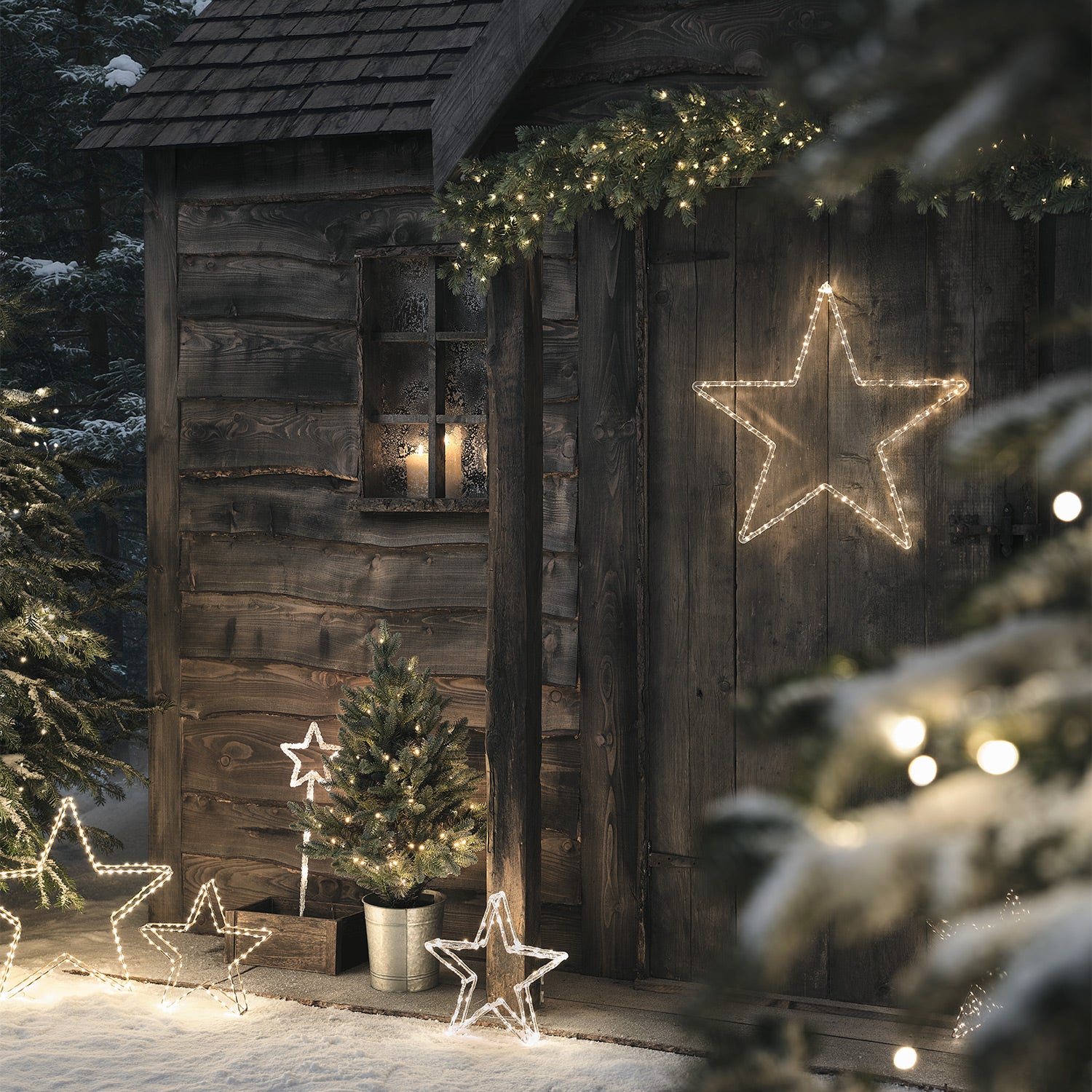 60cm Acrylic Star Silhouette Micro LED Hanging Light - Image 3
