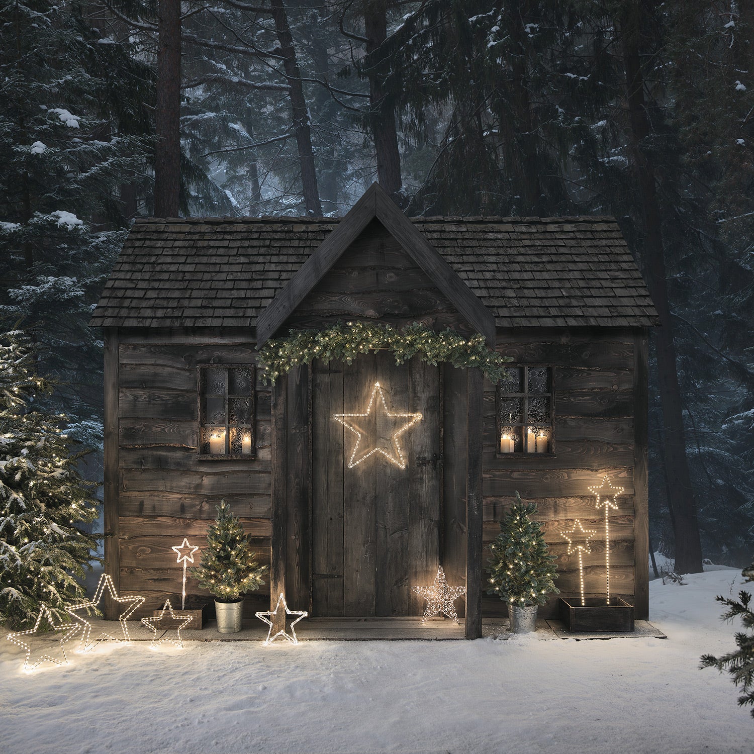 60cm Acrylic Star Silhouette Micro LED Hanging Light - Image 4