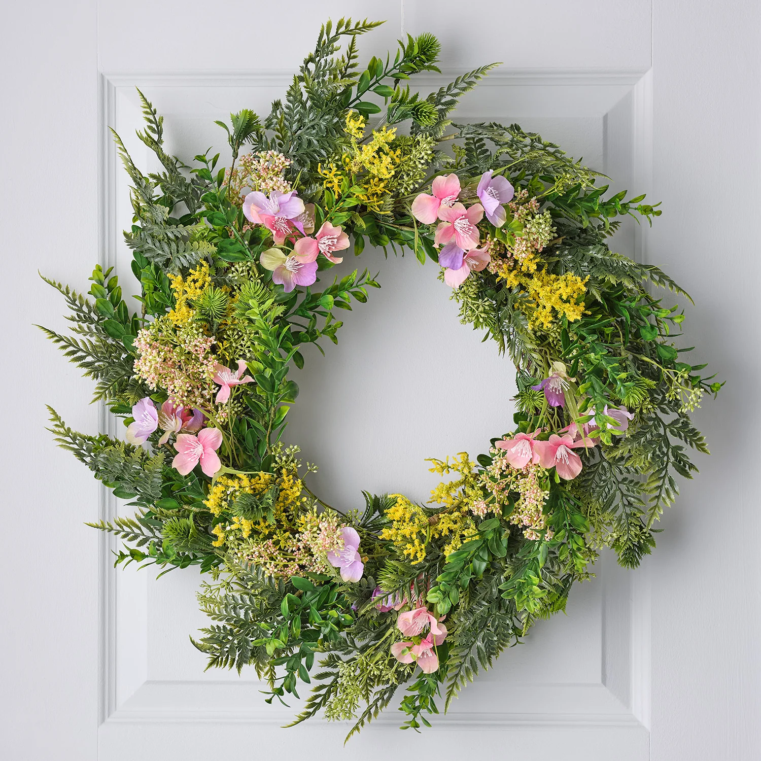 60cm Pre Lit Oversized Easter Wreath with Removable Egg Garland - Image 5