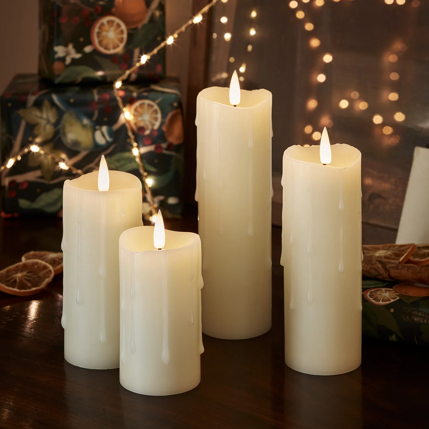7 TruGlow® Ivory Dripping Wax LED Candles with Remote Control - Image 4