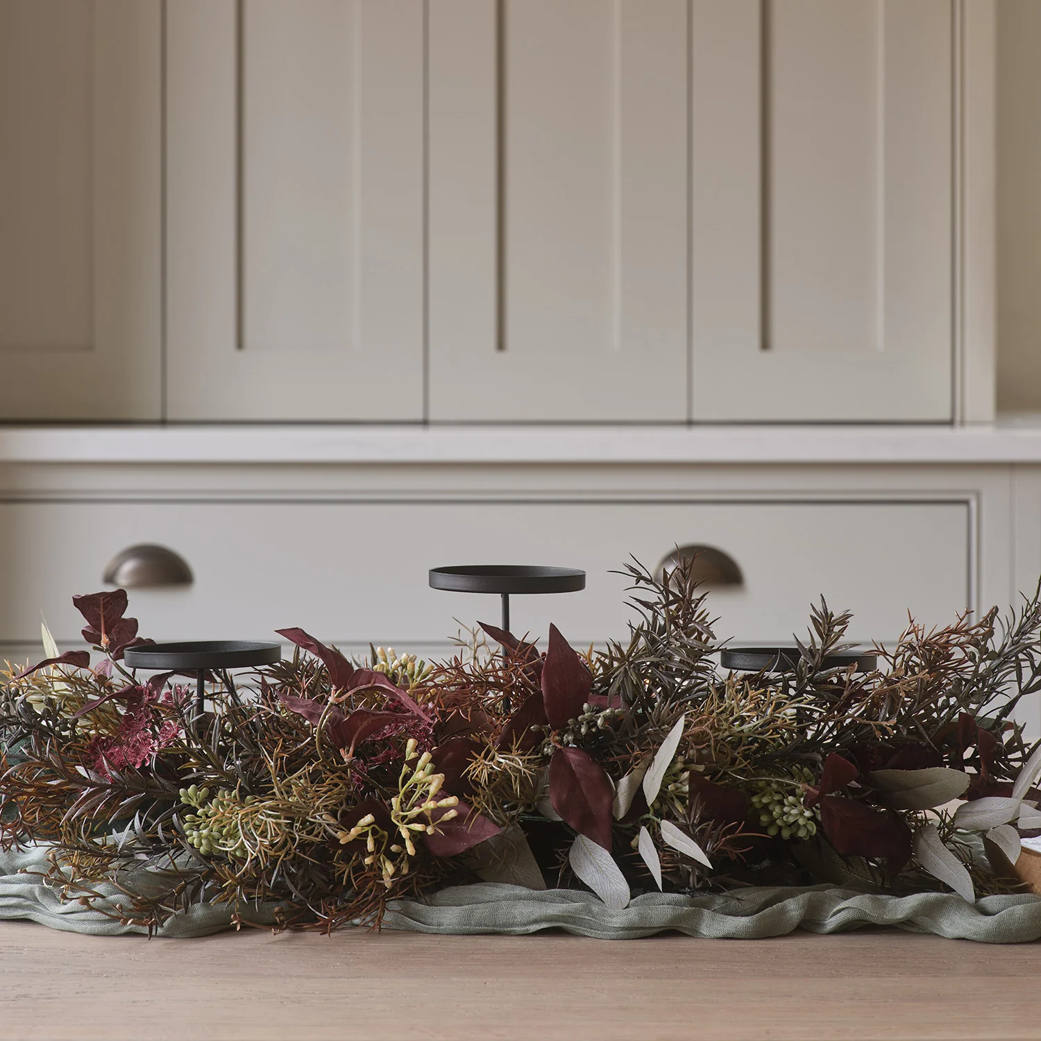 70cm Autumn Winter Trio Candle Holder - Image 2