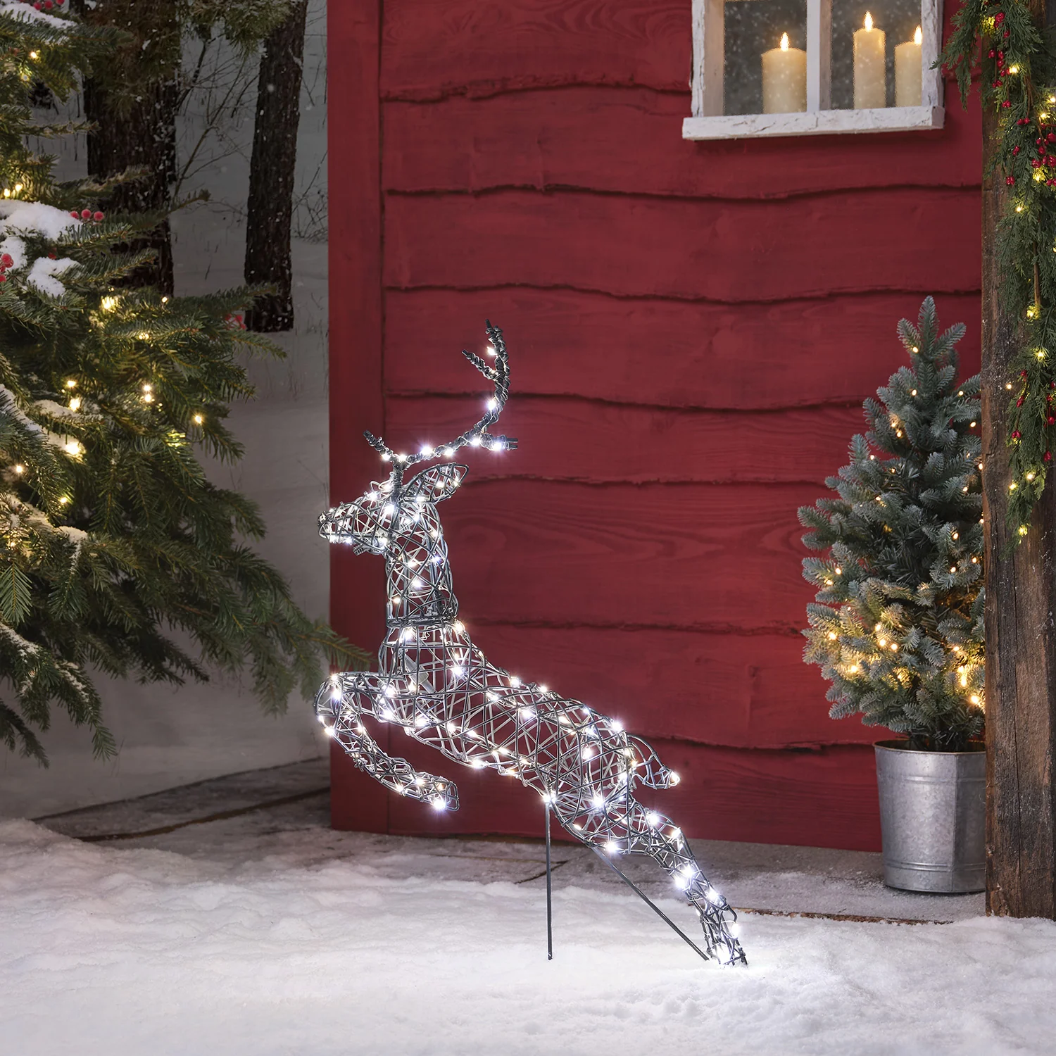 80cm Harlow Leaping Stag Light Up Reindeer - Image 5