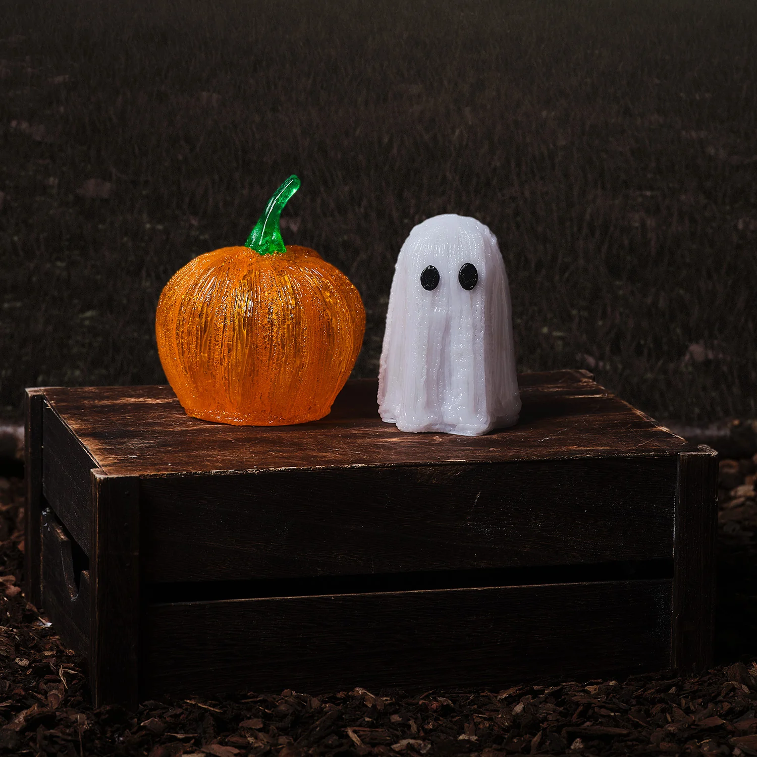 Mini Ghost & Pumpkin Light Up Halloween Decorations - Image 4