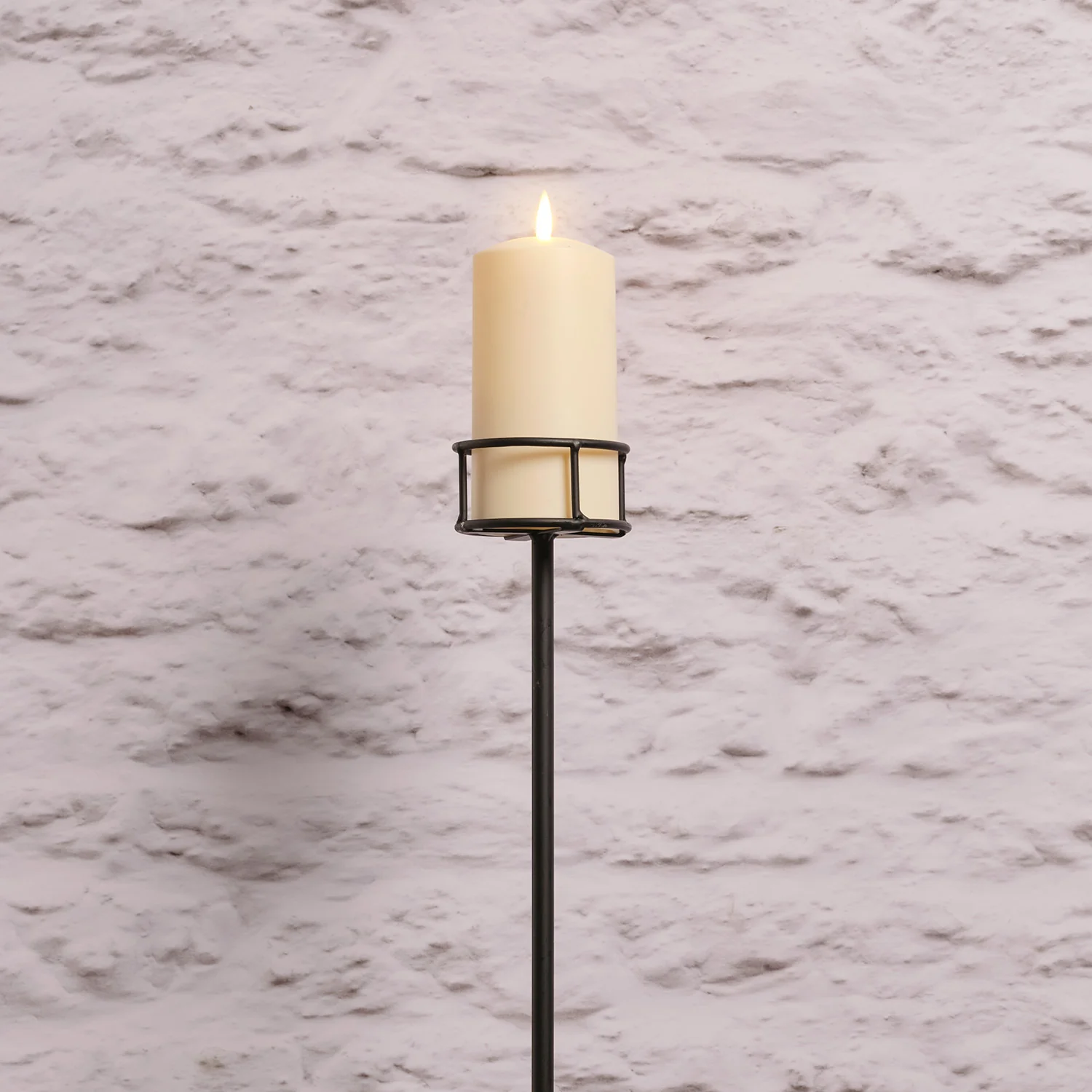 Adjustable Outdoor Candle Stake with TruGlow® Pillar Candle - Image 3