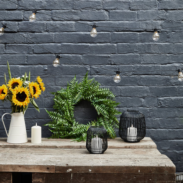 Antonio Large Black Garden Lantern with TruGlow® Candle - Image 5