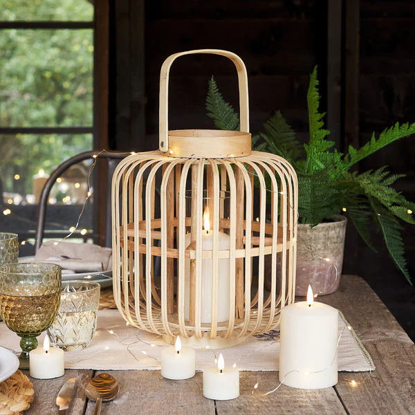 Bamboo Garden Lantern Duo with TruGlow® Candles - Image 6