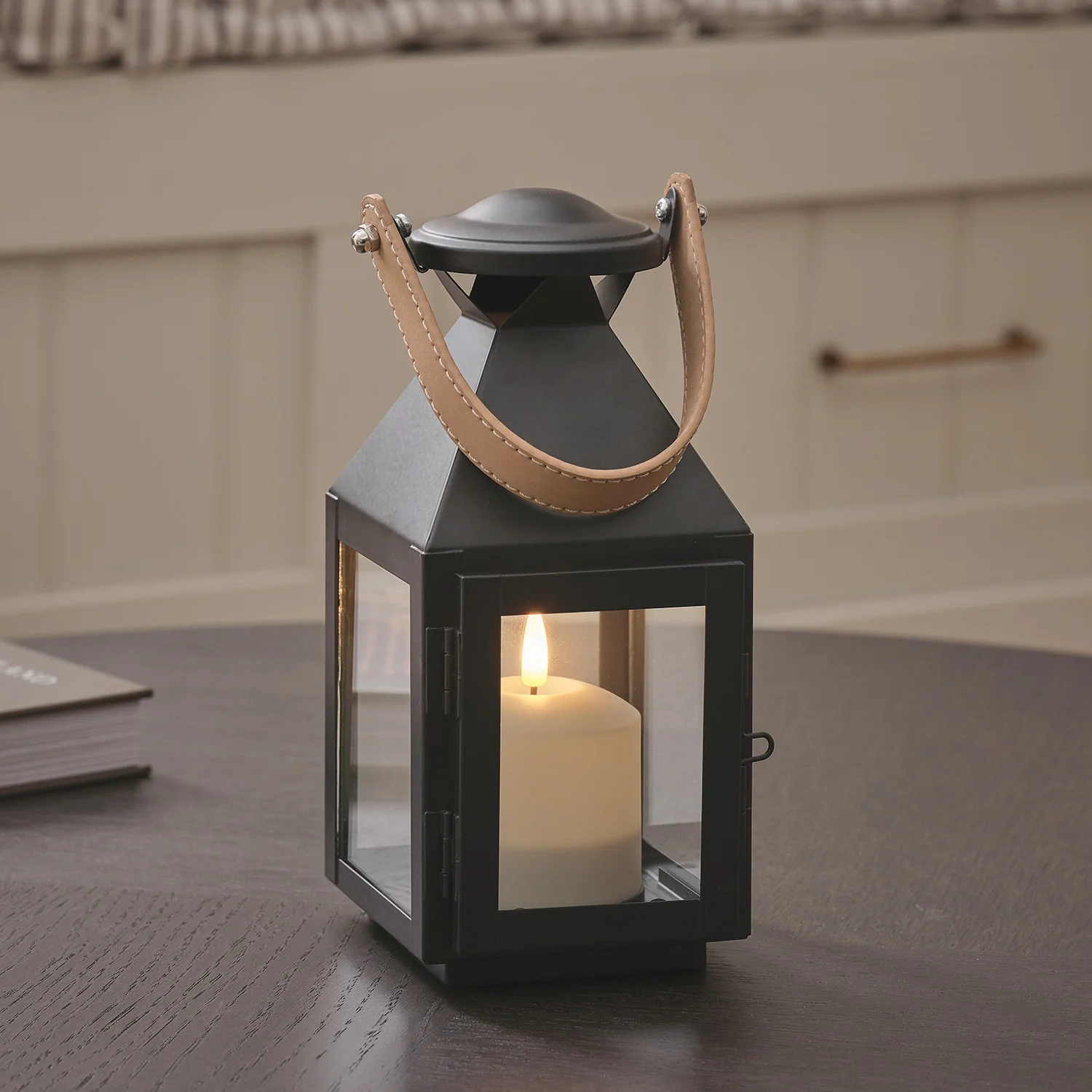 Brixham Leather Handle Lantern Trio with TruGlow® Candles - Image 4