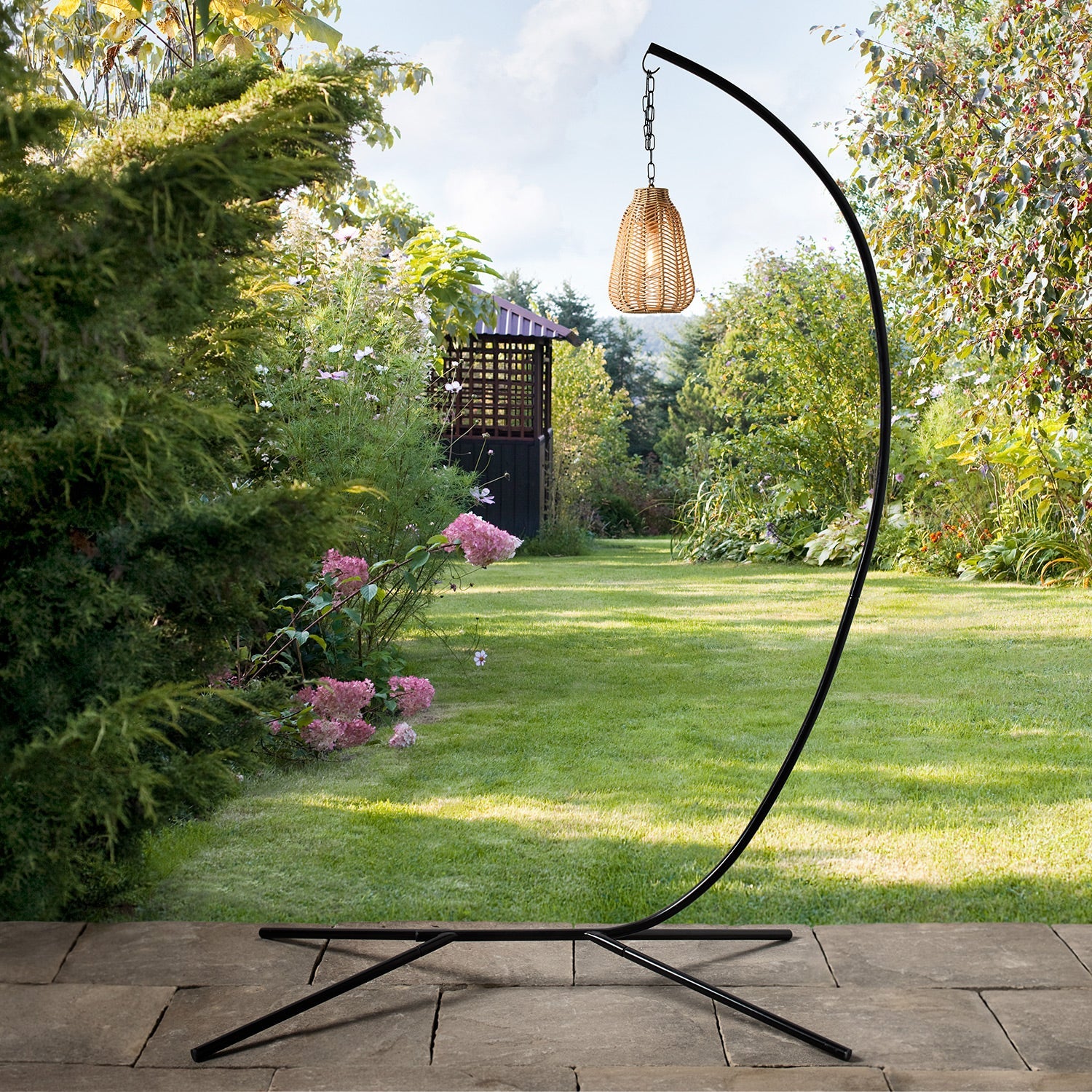 Black Metal Lantern Stand - Image 3