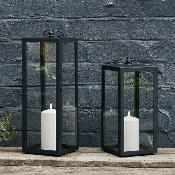 Bowen Black Garden Lantern Duo with White TruGlow® Candles - Image 2