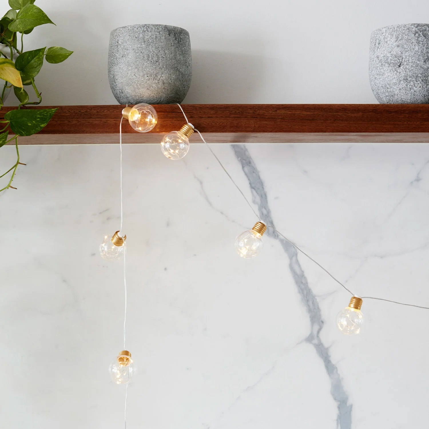 Brass Micro Battery Festoon Lights - Image 2