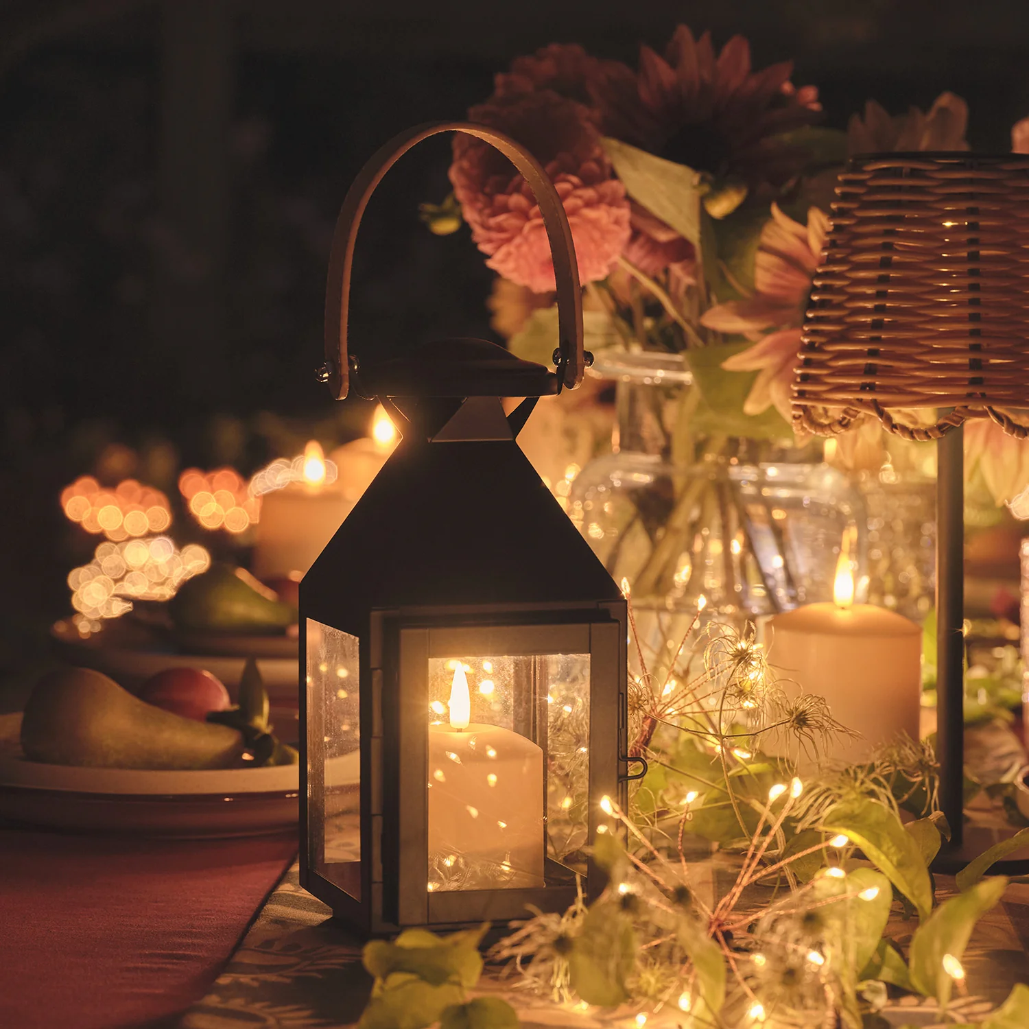 Brixham Small Leather Handle Lantern with TruGlow® Candle - Image 8