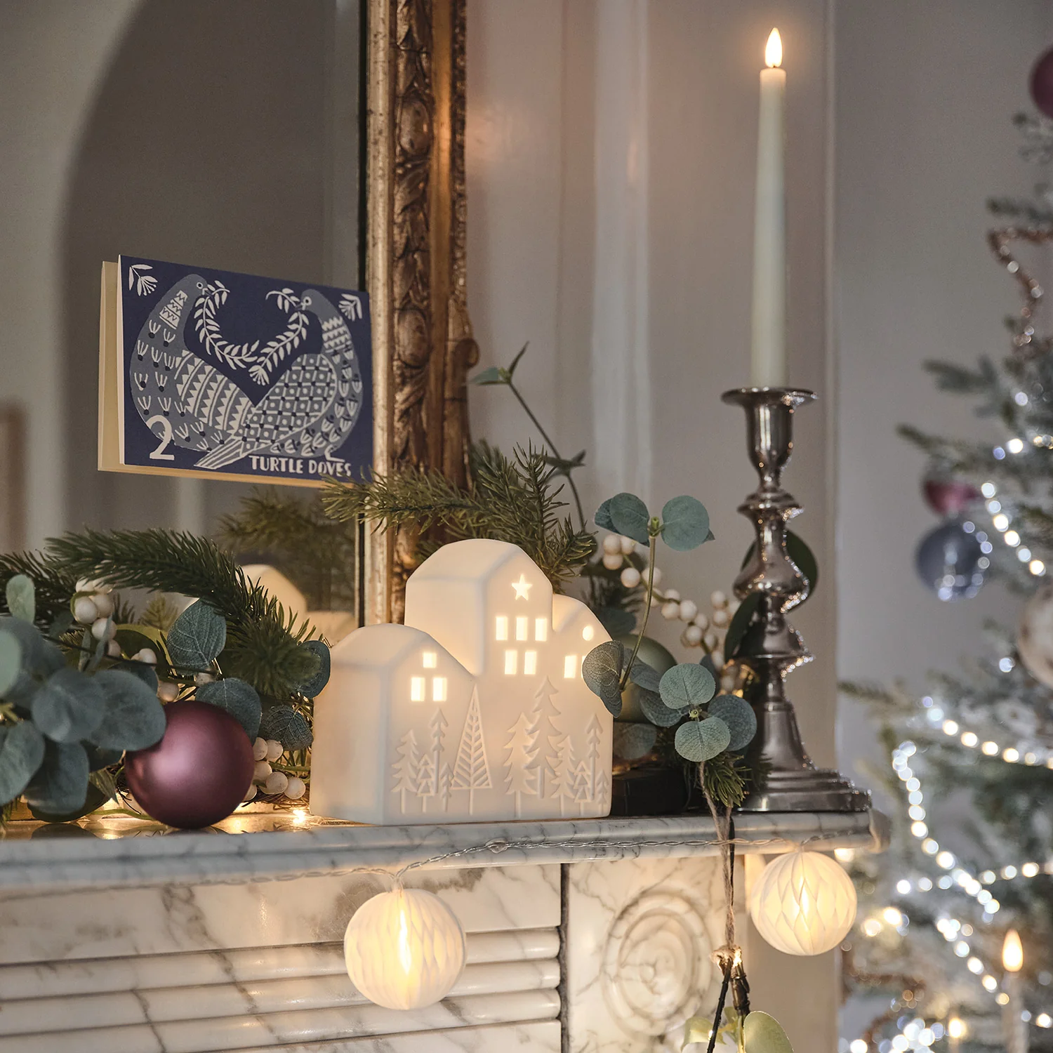 Ceramic House LED Christmas Decoration - Image 2