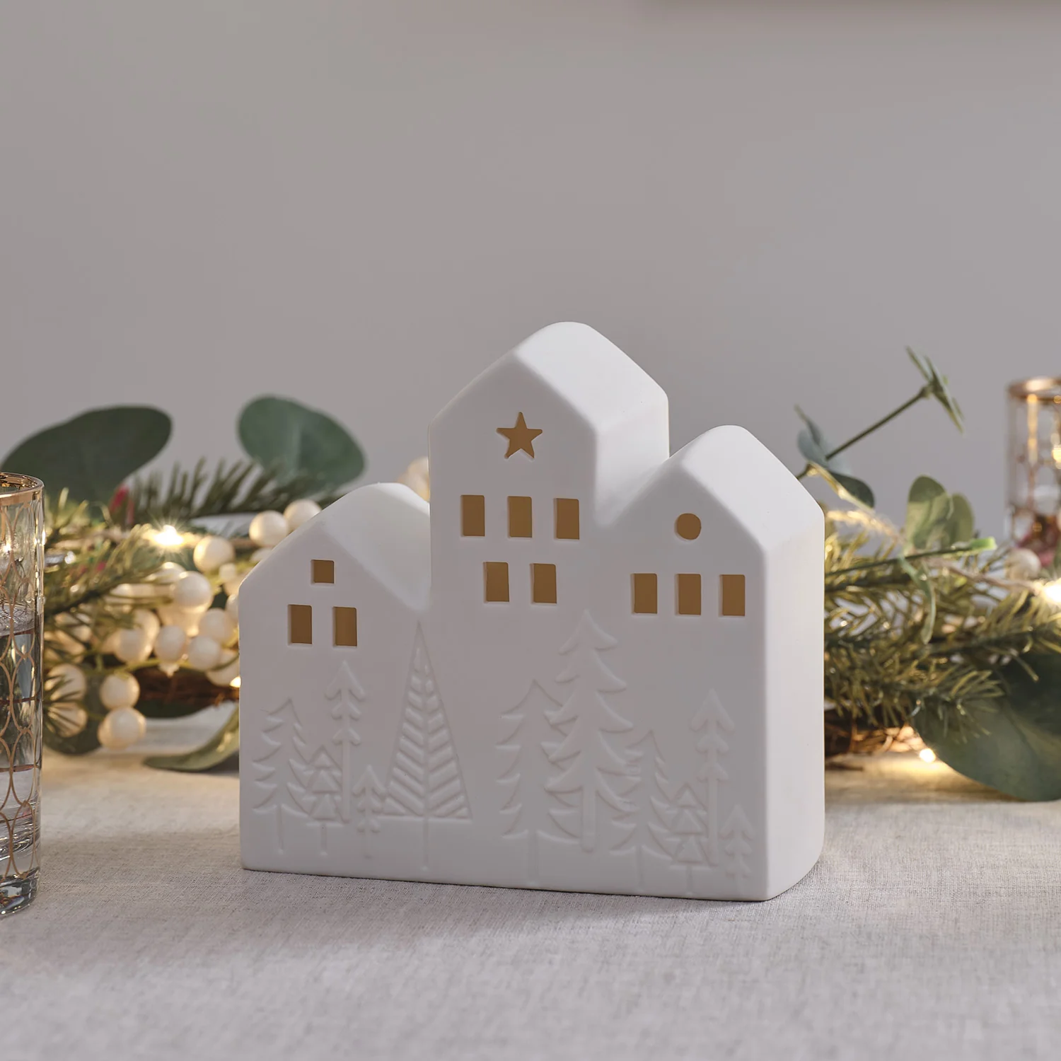 Ceramic House LED Christmas Decoration - Image 4