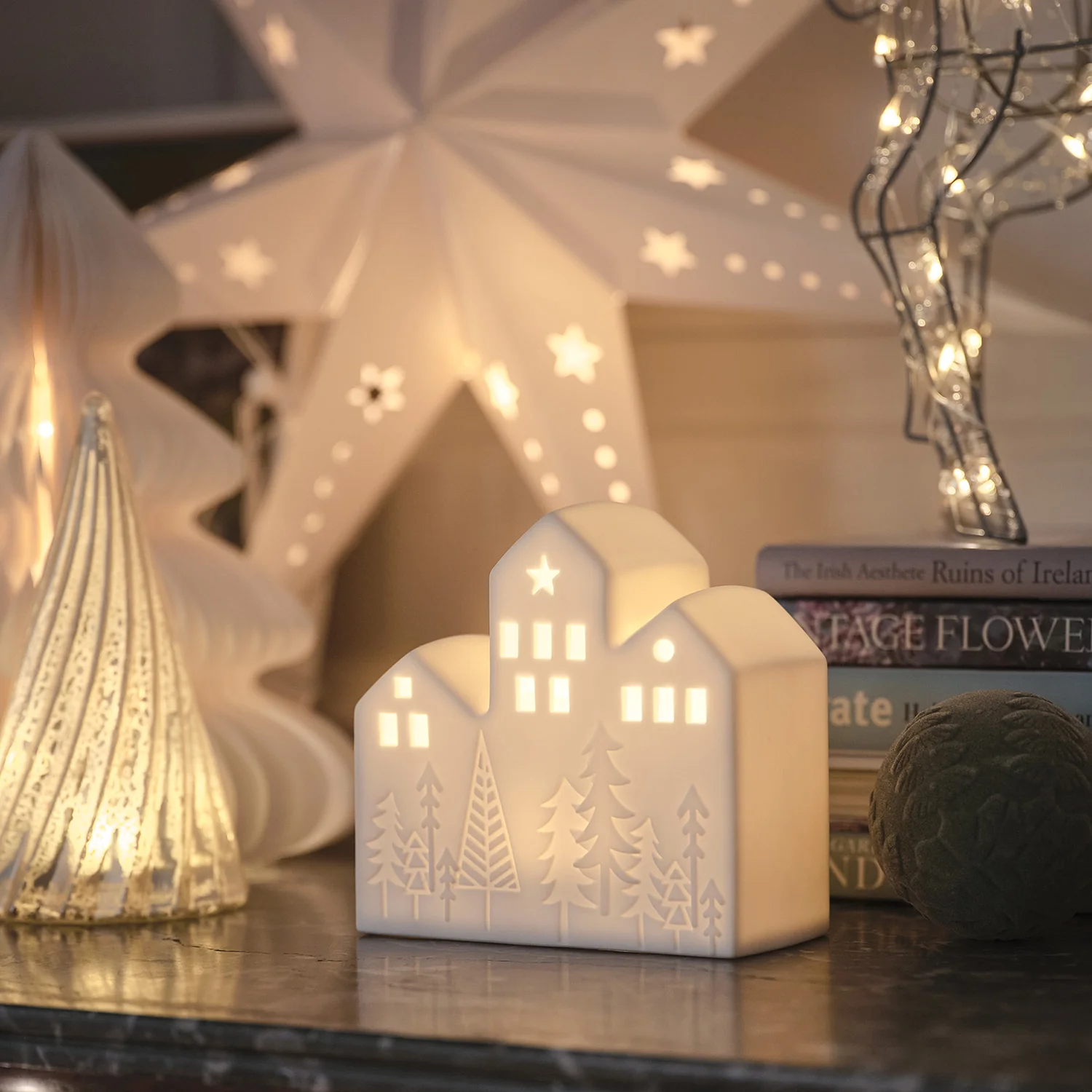 Ceramic House LED Christmas Decoration - Image 8