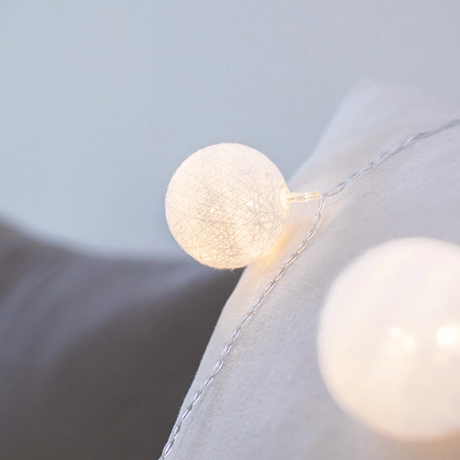 Chalk Cotton Ball Fairy Lights - Image 4