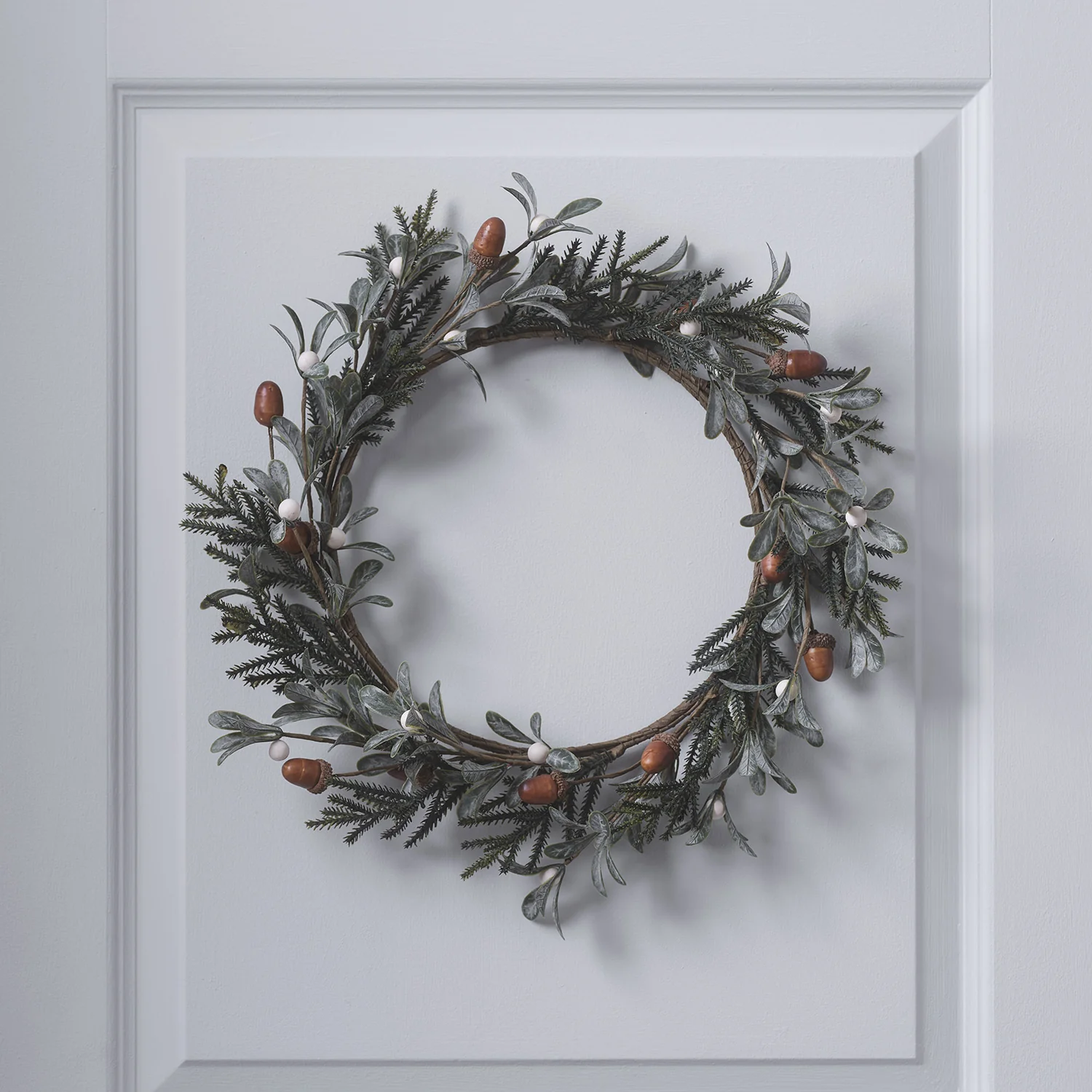 Classic Acorn Wreath and Winter Foliage Wreath & Garland - Image 2
