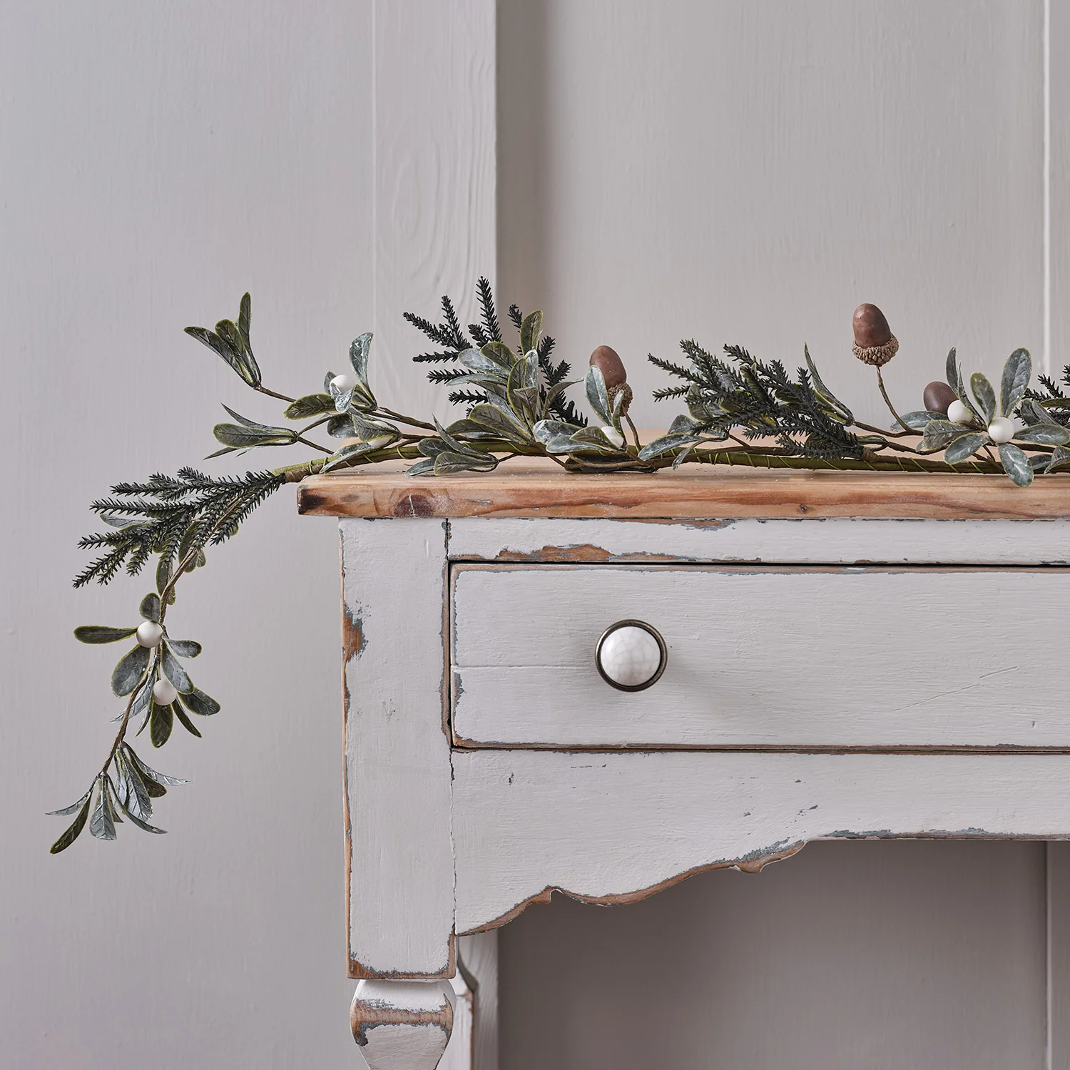 Classic Acorn Wreath and Winter Foliage Wreath & Garland - Image 3
