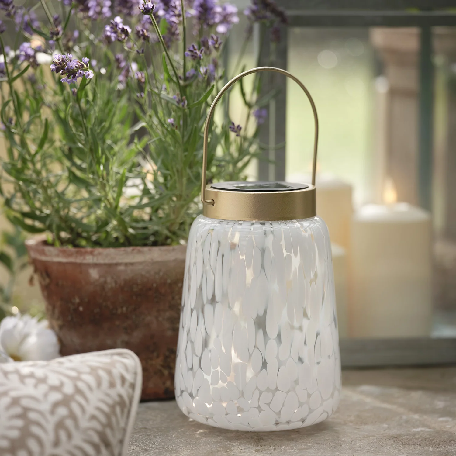 Confetti Glass Solar Lantern - Image 5