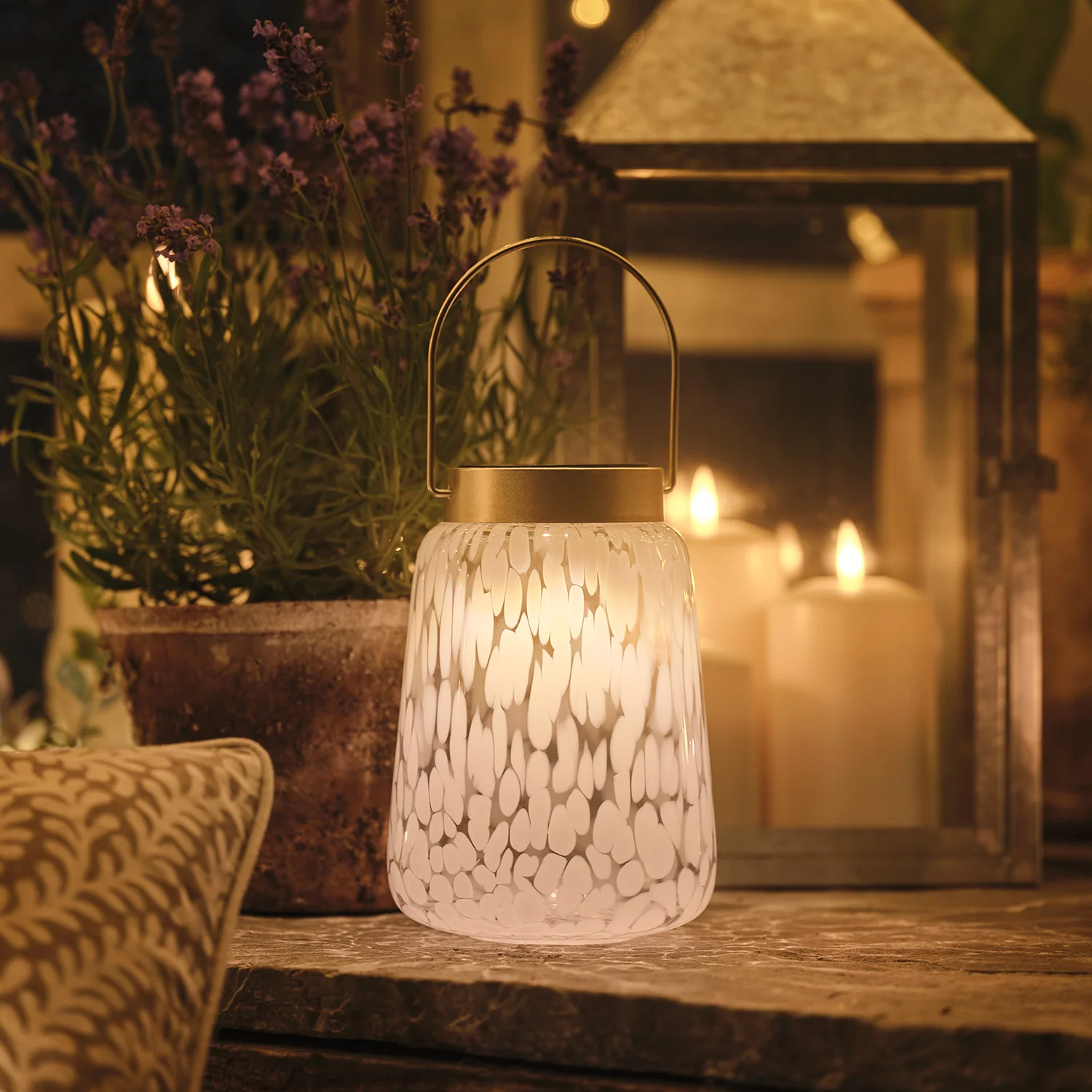Confetti Glass Solar Lantern - Image 6