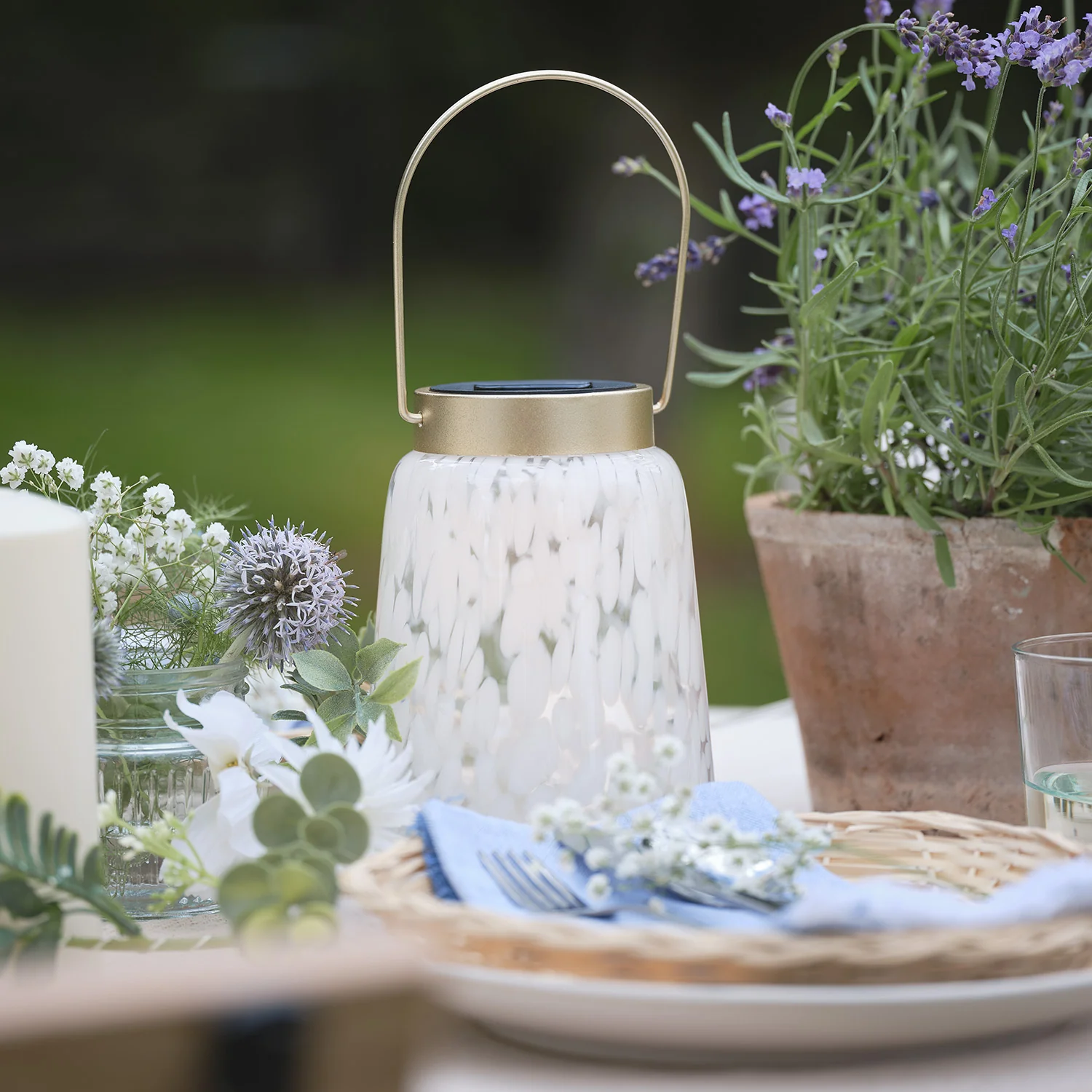 Confetti Glass Solar Lantern - Image 9