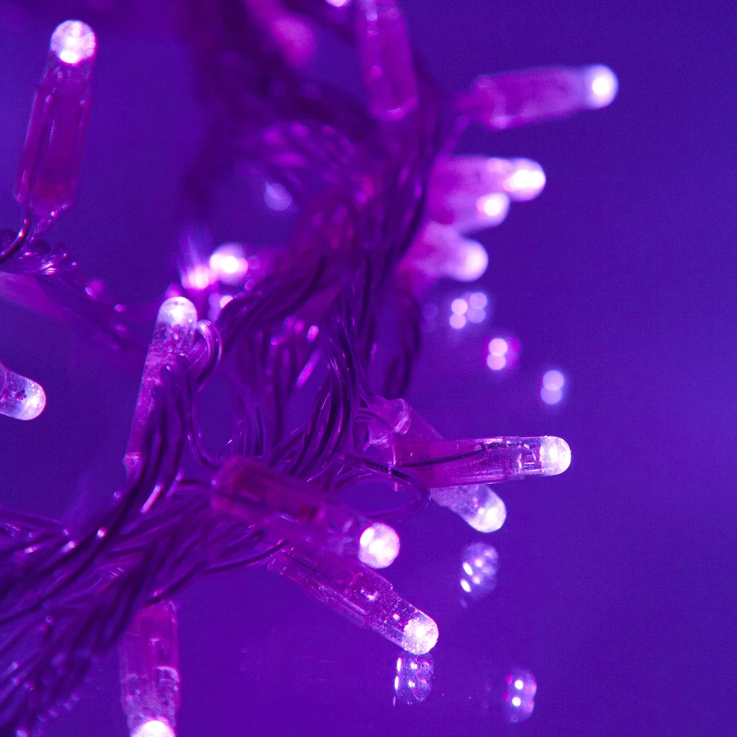 Core Connect 10m 100 Purple Connectable Fairy Lights Clear Cable - Image 3