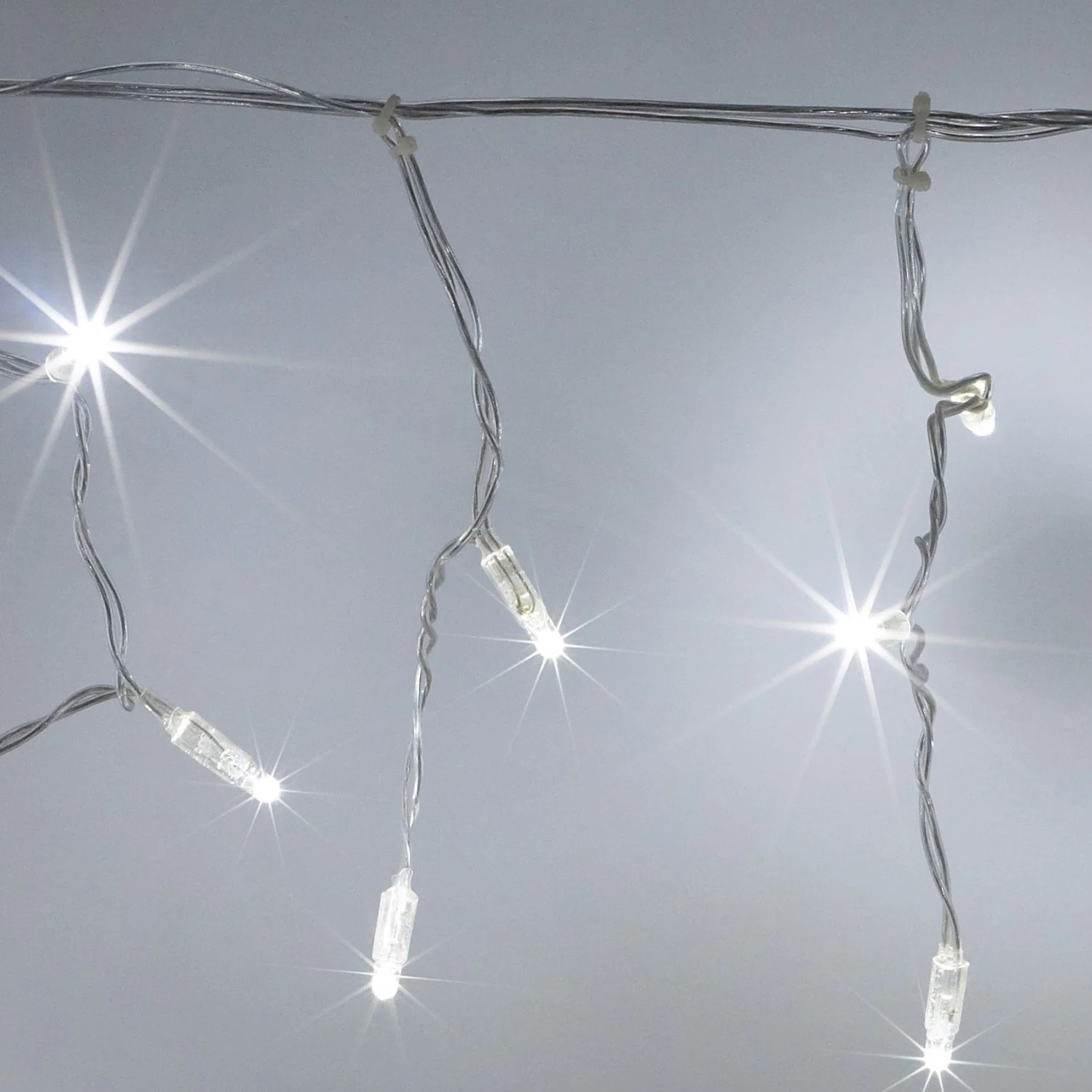 Core Connect 14m 448 White Connectable Icicle Lights Clear Cable - Image 2