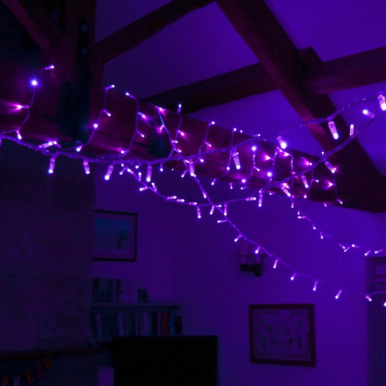 Core Connect 50m 500 Purple Connectable Fairy Lights Clear Cable - Image 7