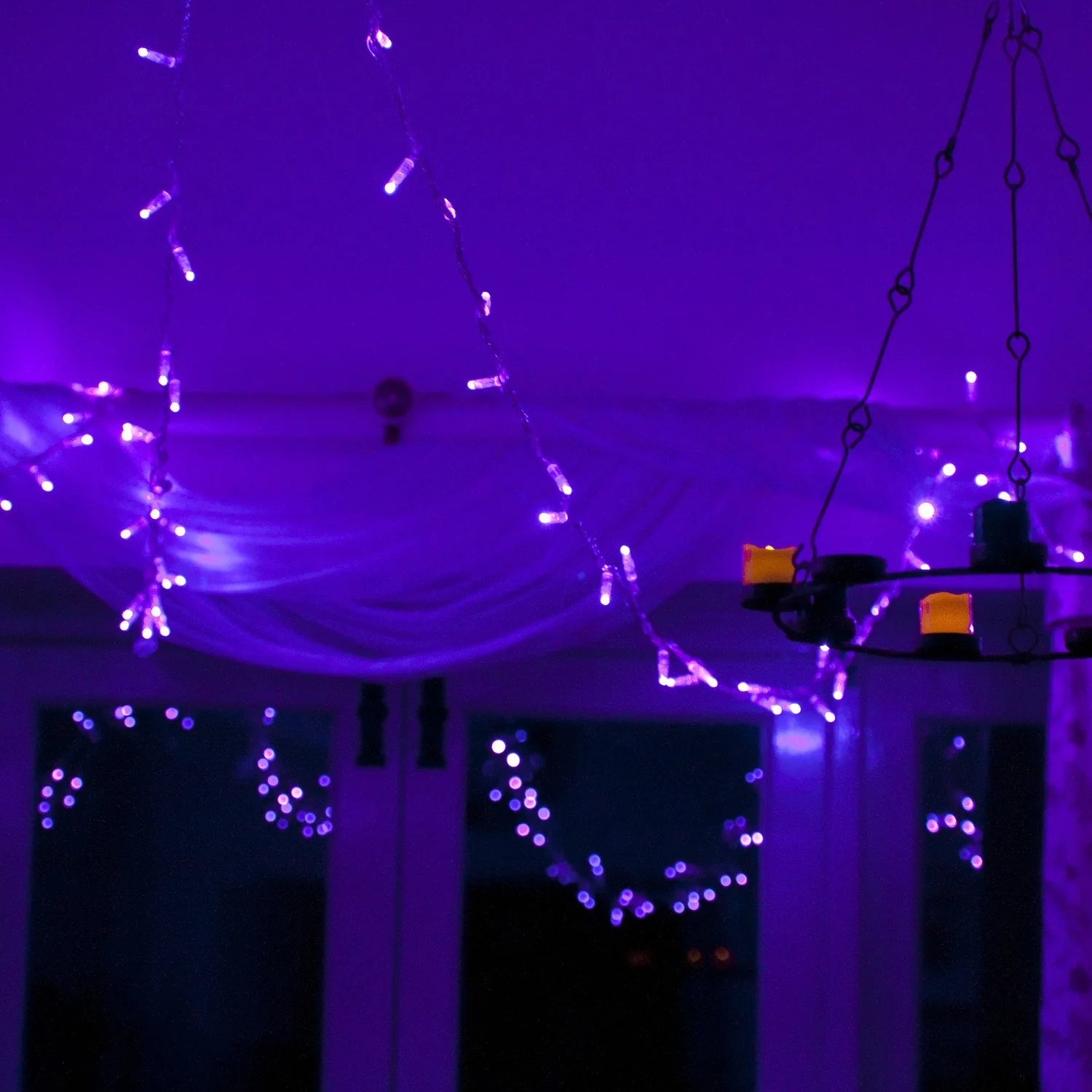 Core Connect 50m 500 Purple Connectable Fairy Lights Clear Cable - Image 9