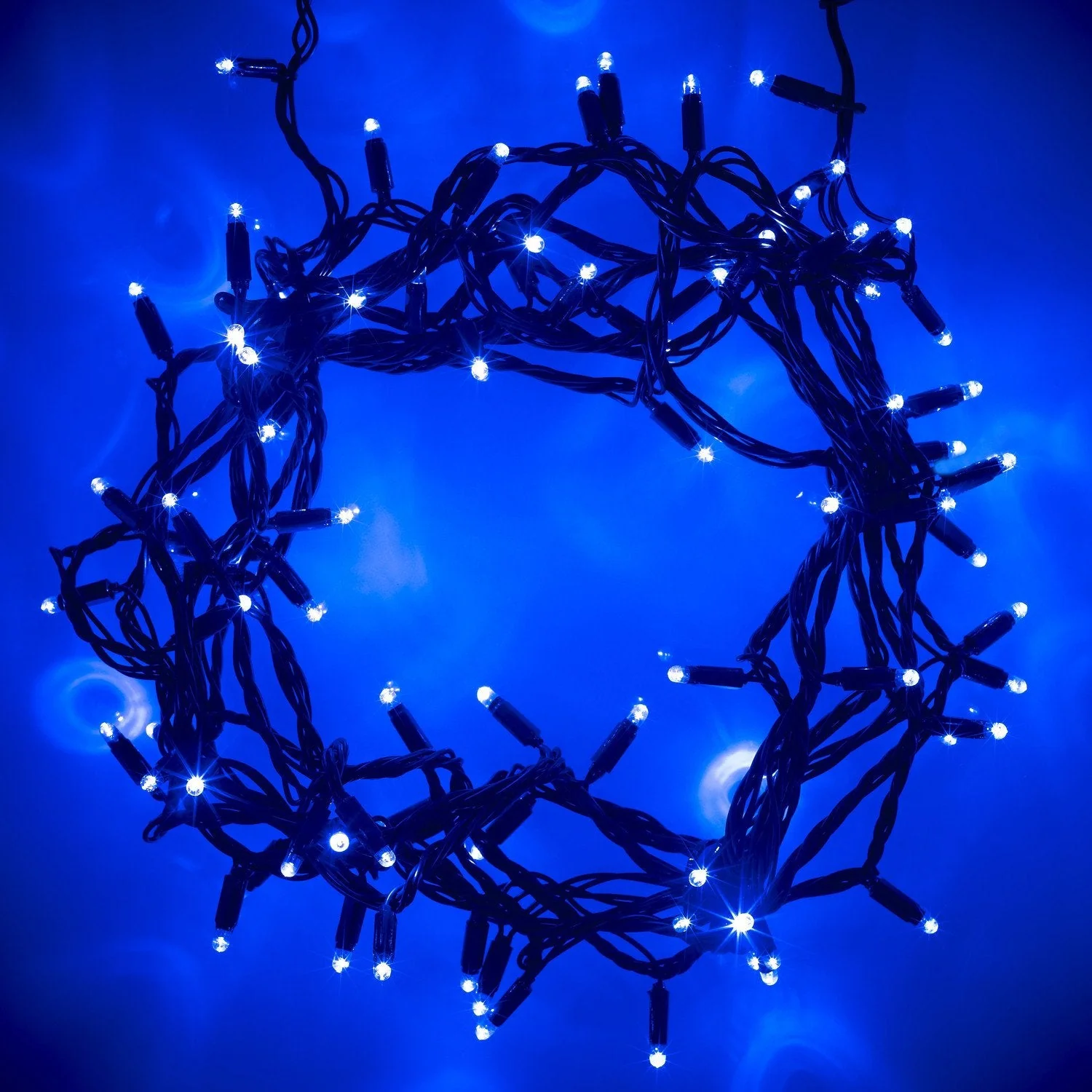Core Connect 60m 600 Blue Connectable Fairy Lights Green Cable - Image 2