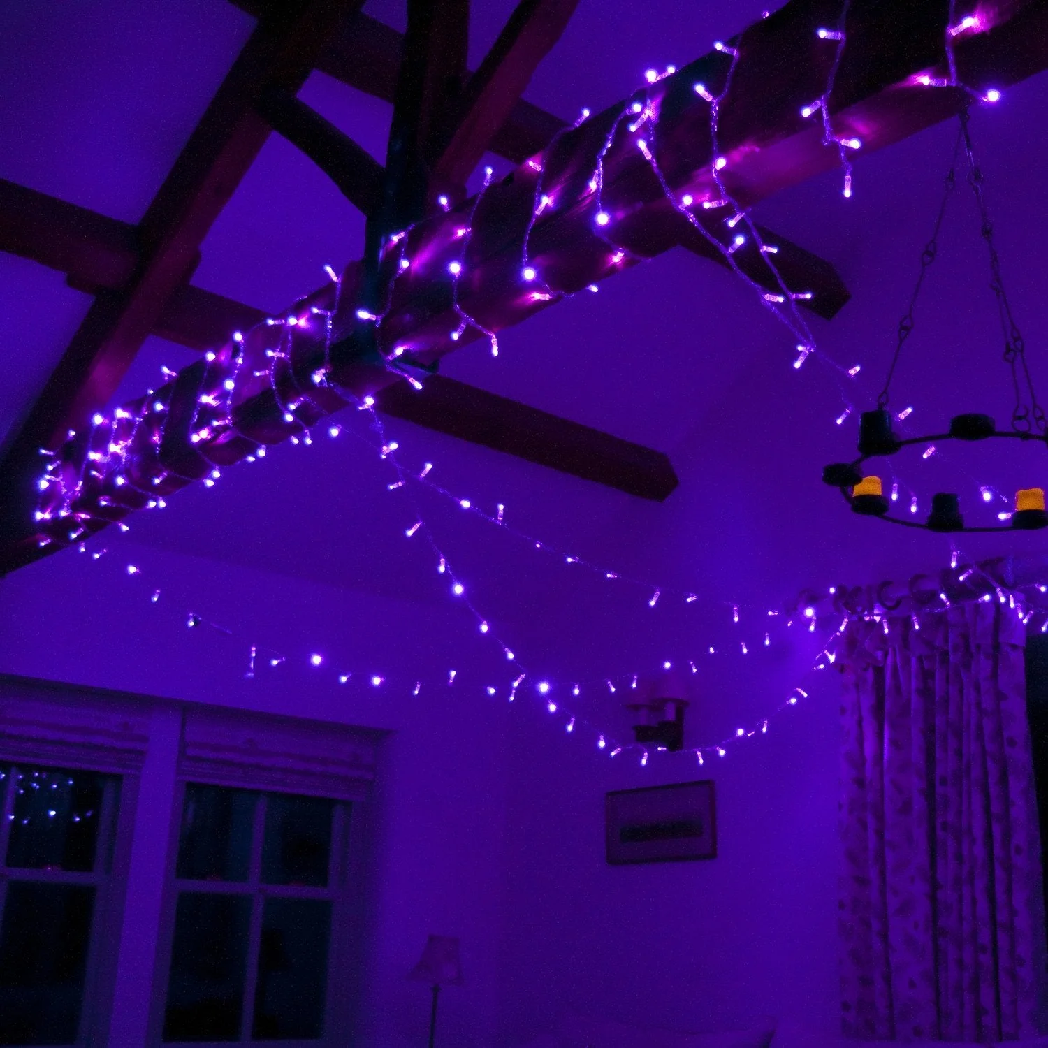 Core Connect 60m 600 Purple Connectable Fairy Lights Clear Cable - Image 8