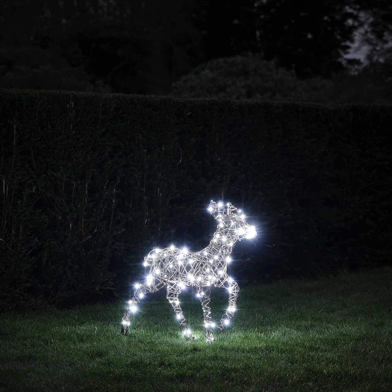 60cm Dual LED Studley Rattan Fawn Light Up Reindeer - Image 3
