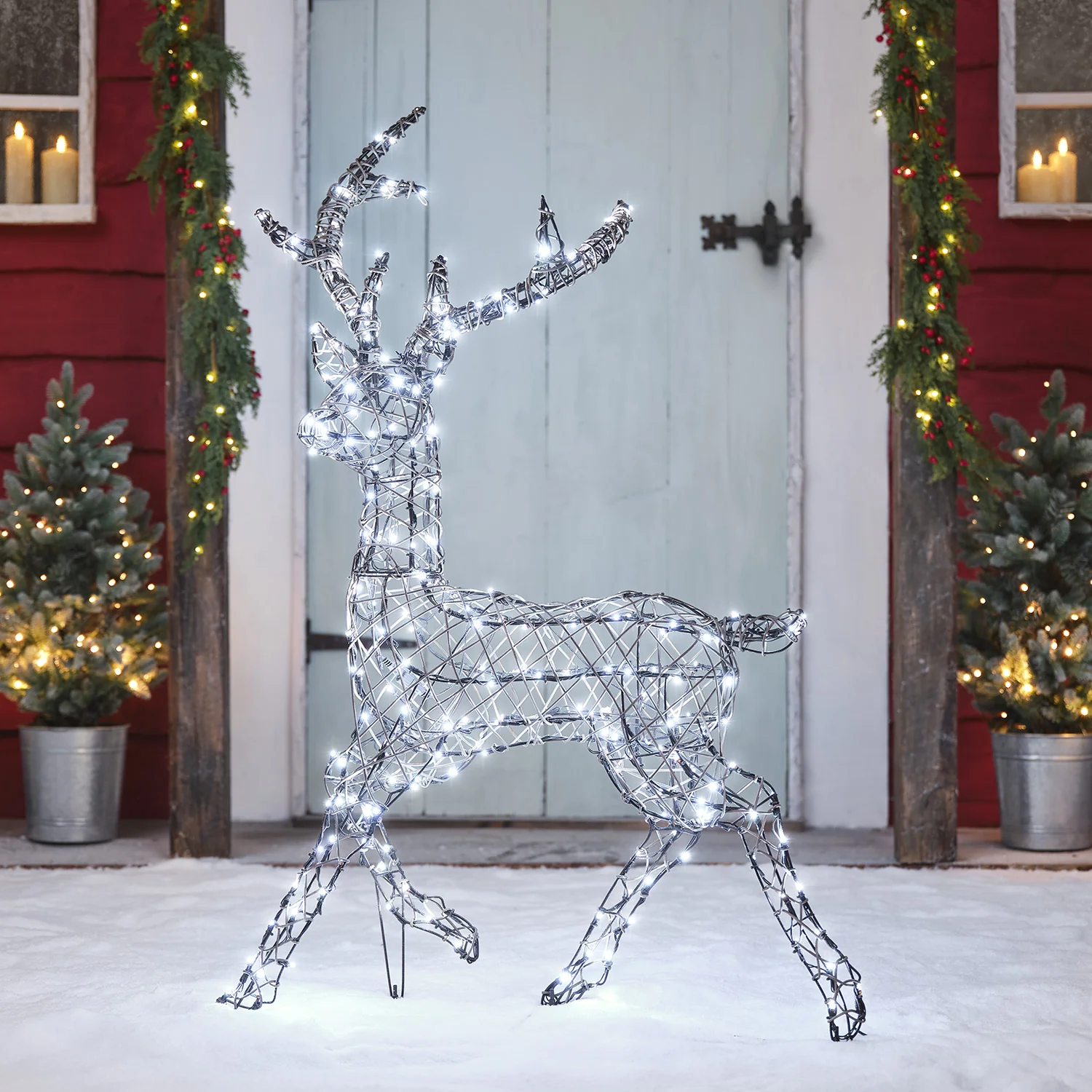 1.15m Dual LED Studley Stag Light Up Reindeer - Image 11