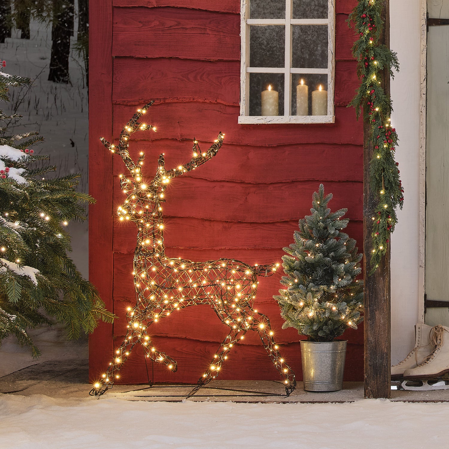 1.15m Dual LED Studley Stag Light Up Reindeer - Image 12