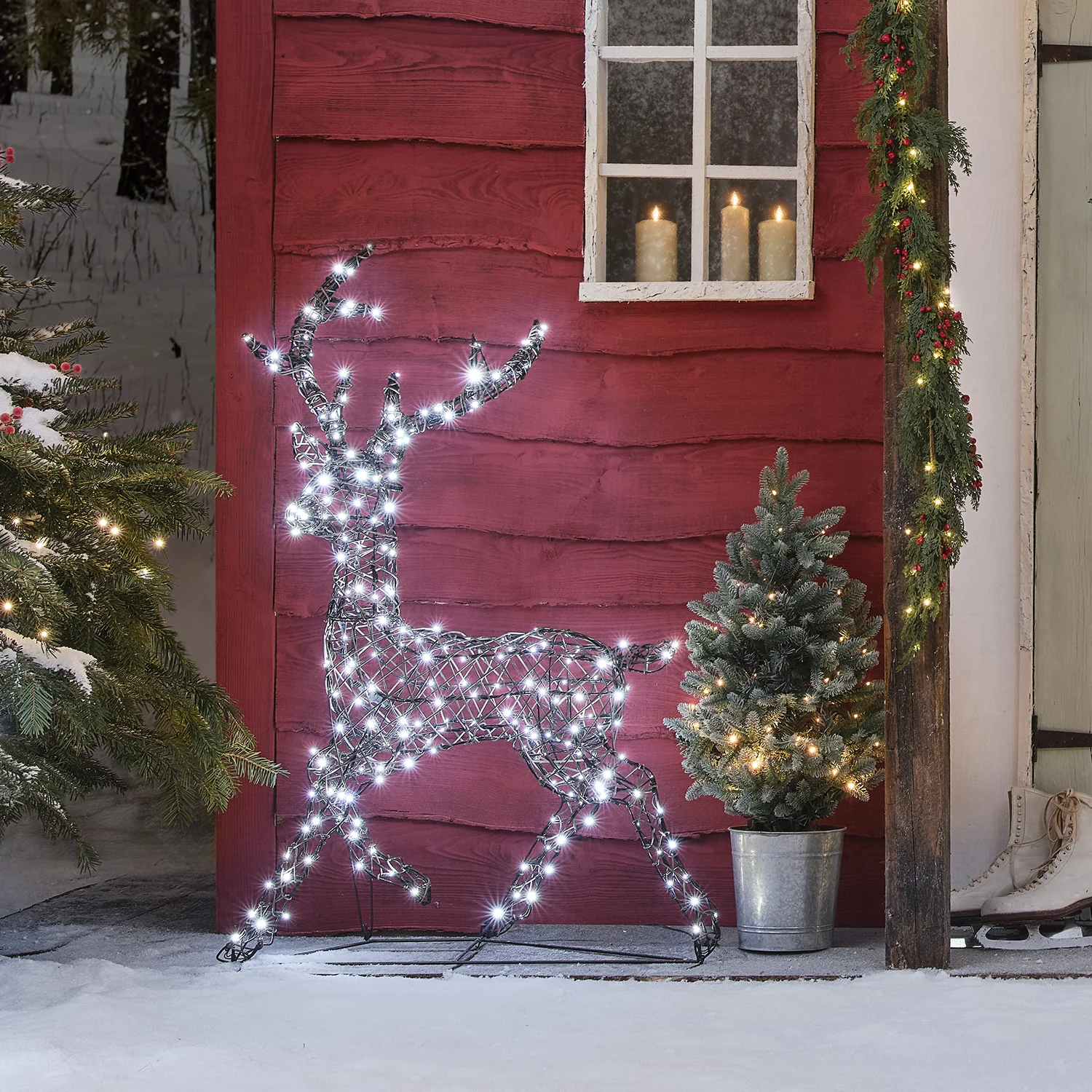 1.15m Dual LED Studley Stag Light Up Reindeer - Image 13