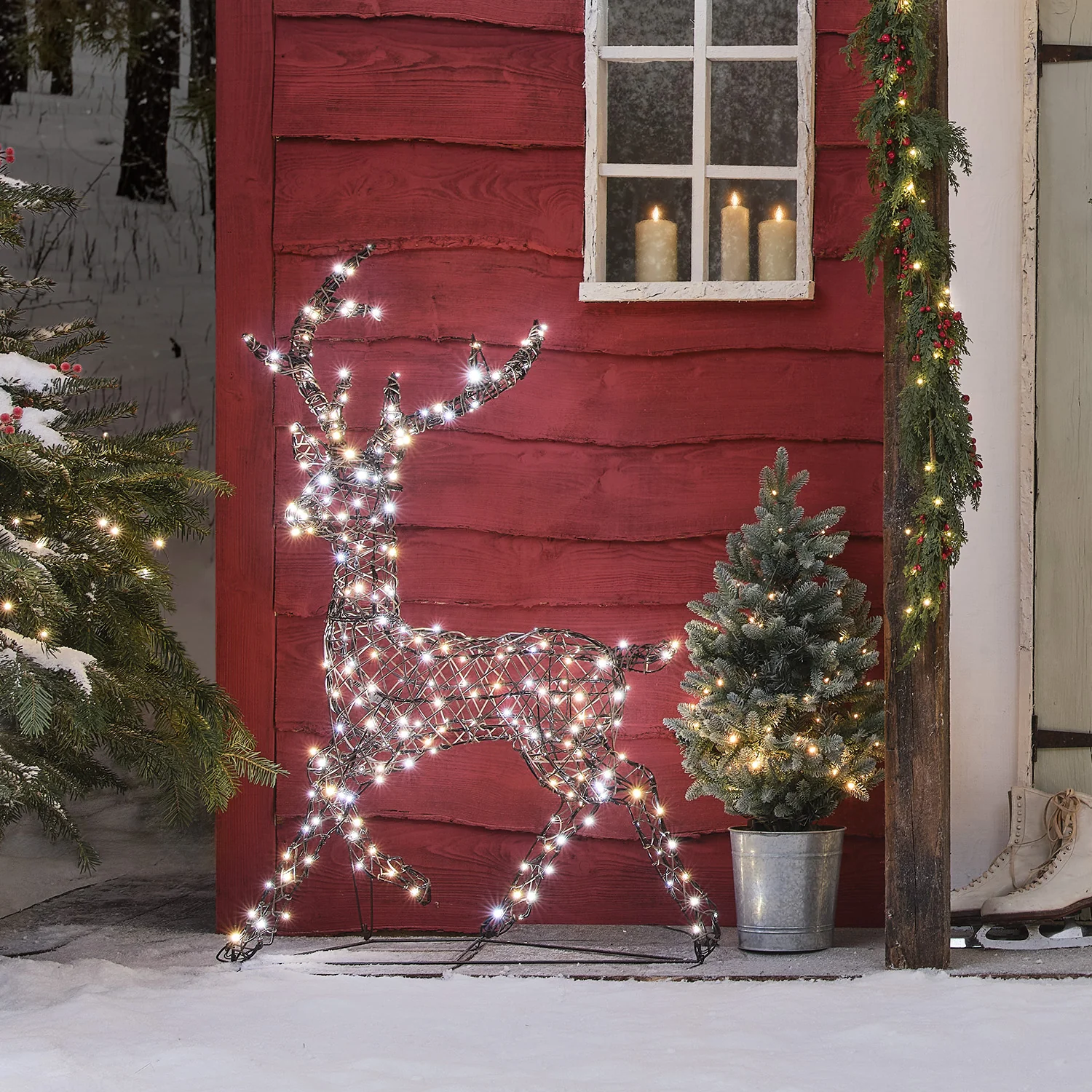 1.15m Dual LED Studley Stag Light Up Reindeer - Image 14