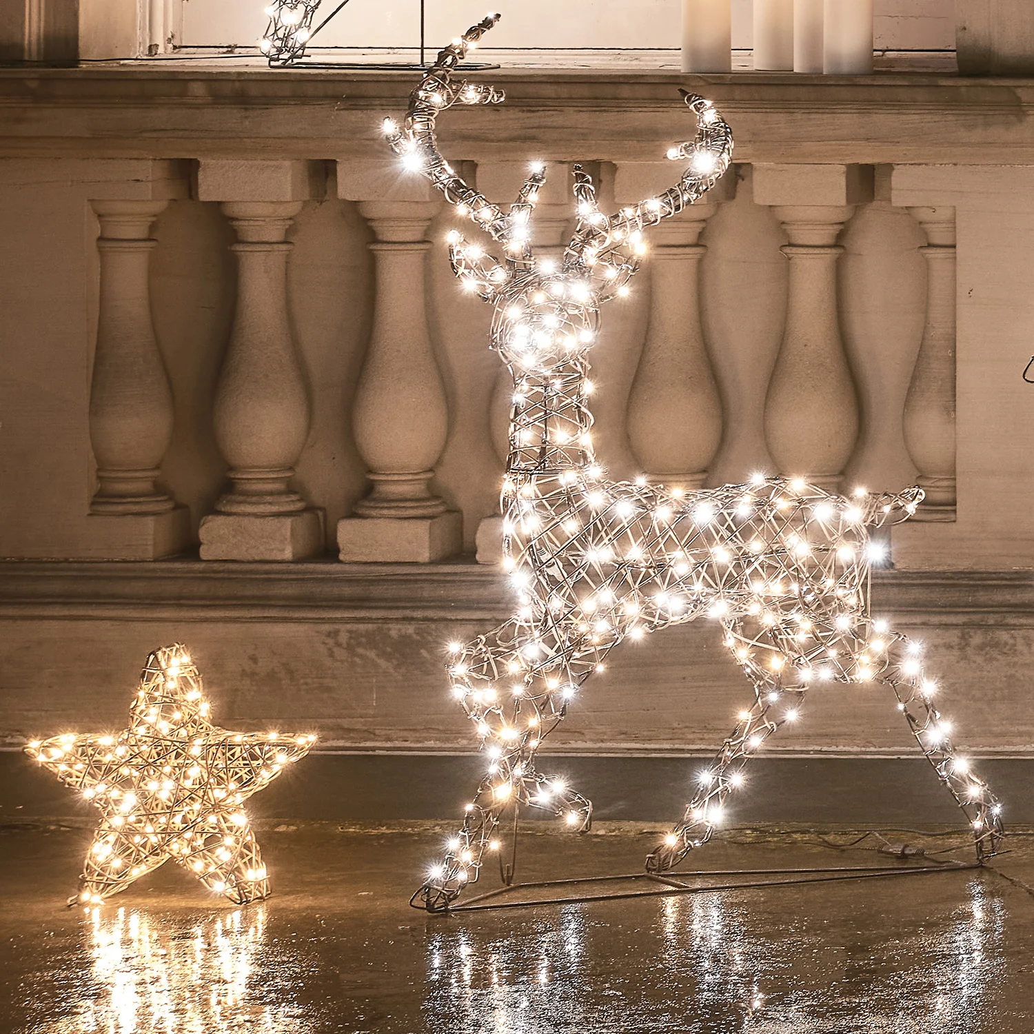 1.15m Dual LED Studley Stag Light Up Reindeer - Image 6