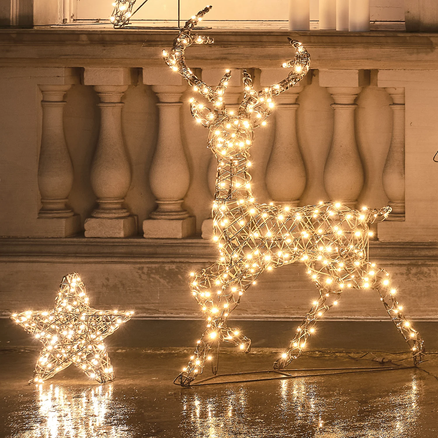 1.15m Dual LED Studley Stag Light Up Reindeer - Image 7