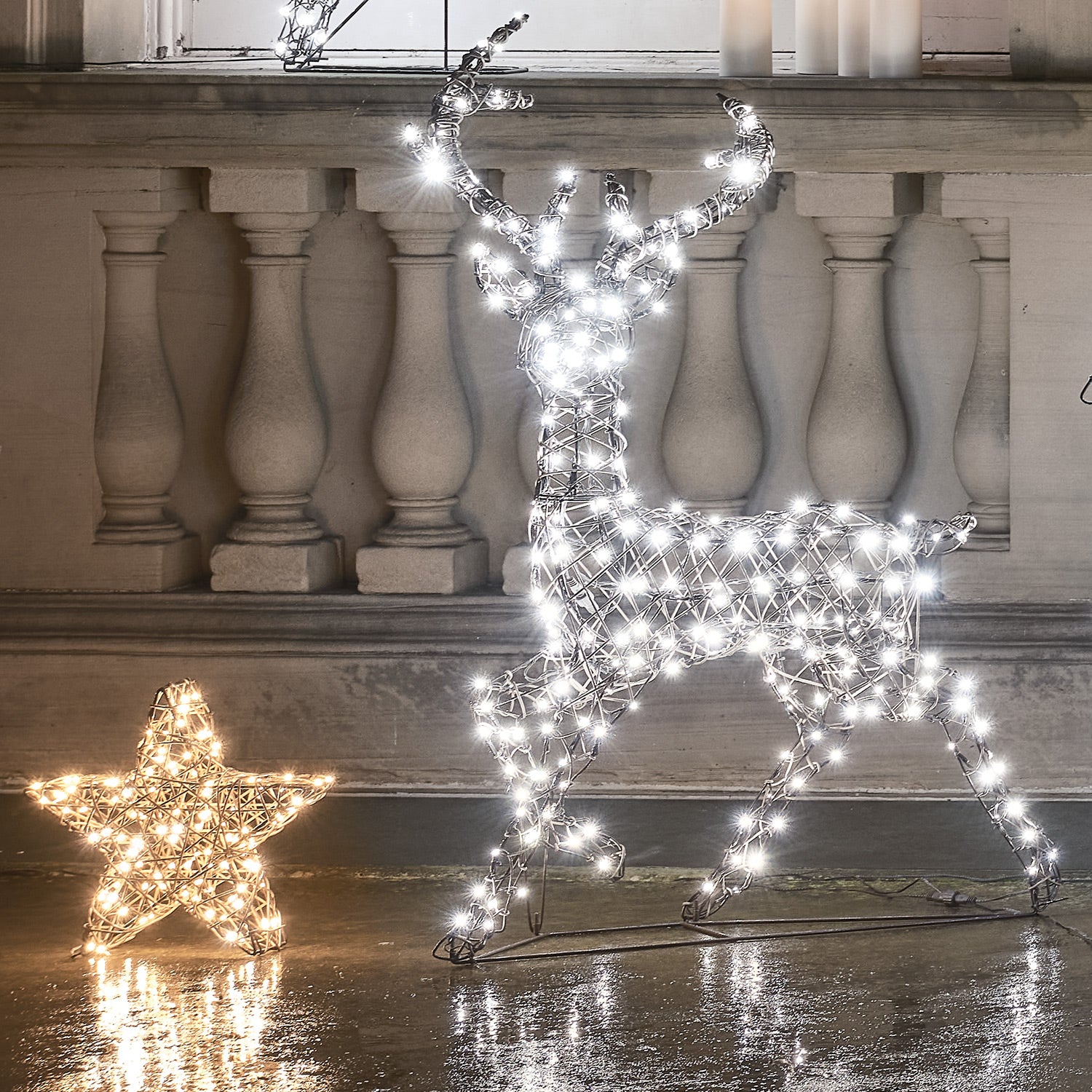1.15m Dual LED Studley Stag Light Up Reindeer - Image 8