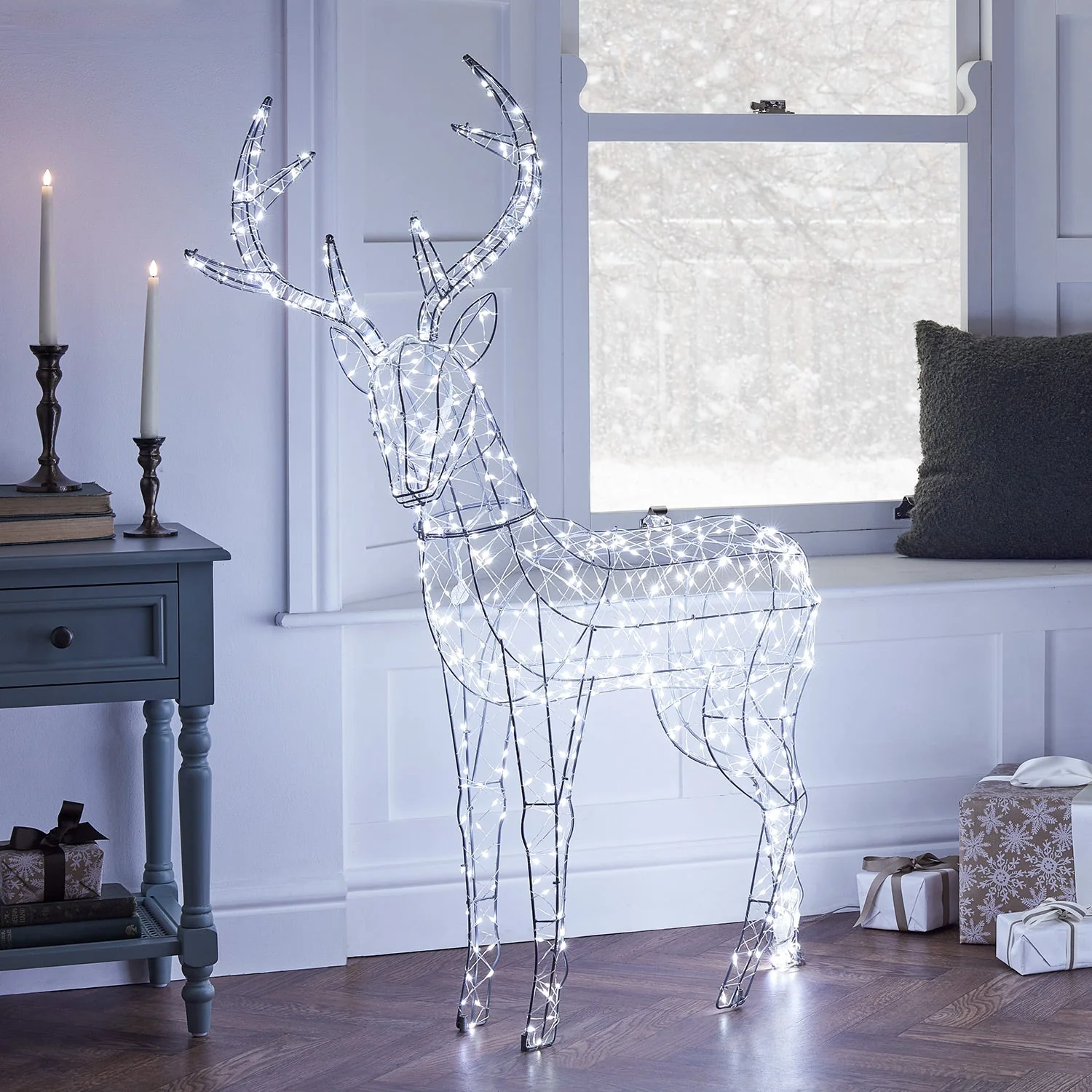 1.2m Duchy Stag Dual Colour Micro LED Light Up Reindeer - Image 5