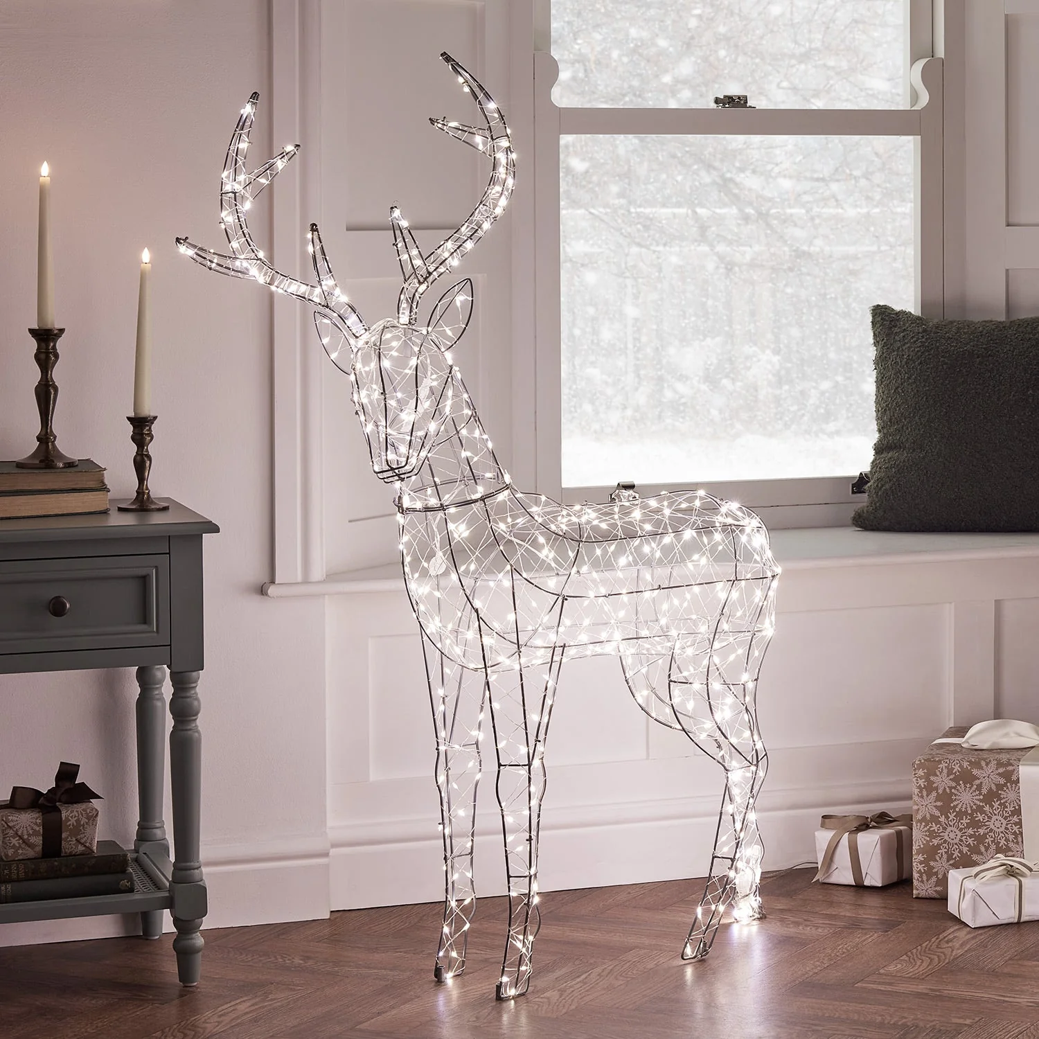 1.2m Duchy Stag Dual Colour Micro LED Light Up Reindeer - Image 6