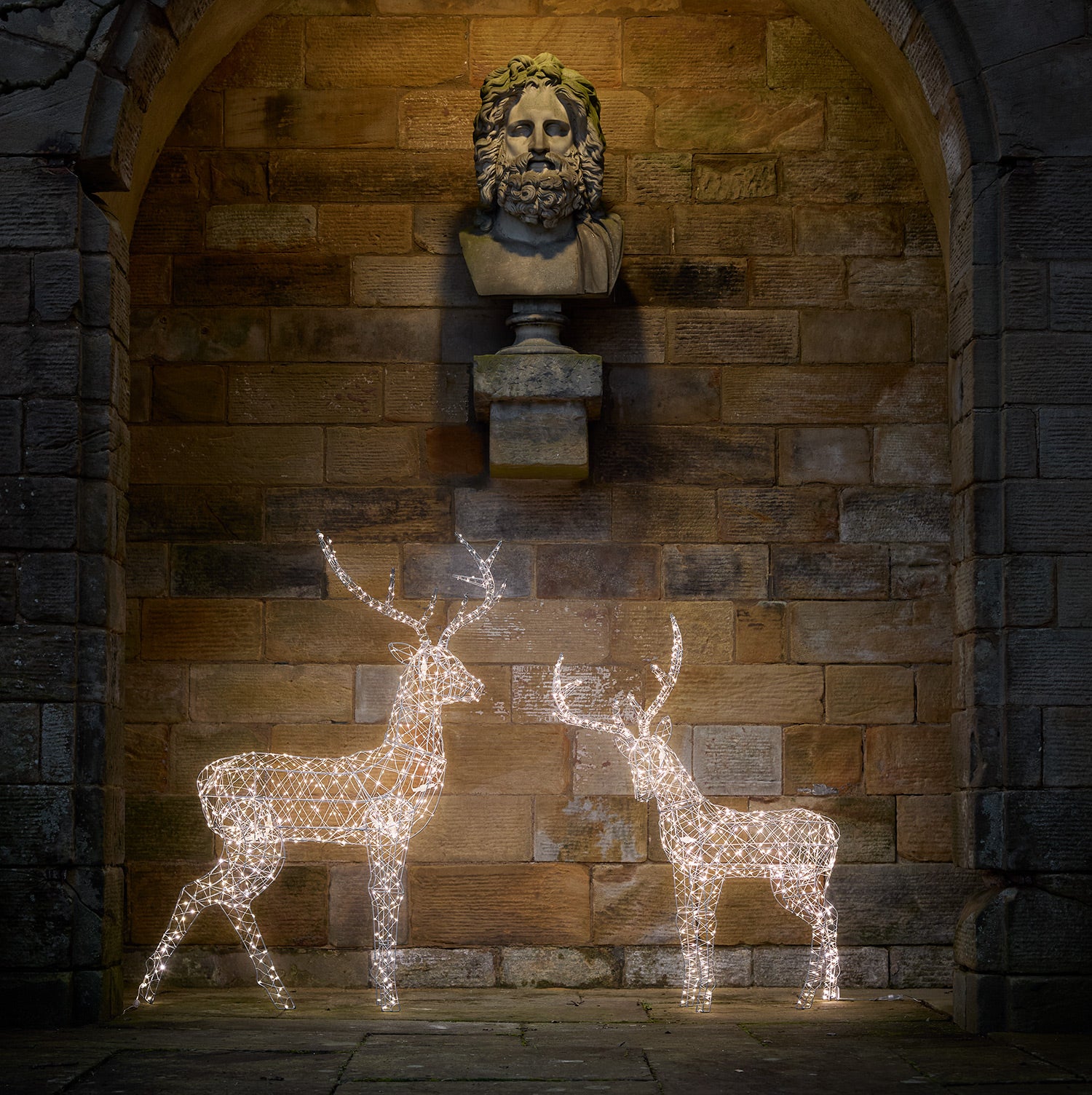 1.5m Duchy Stag LED Light Up Reindeer Duo - Image 3