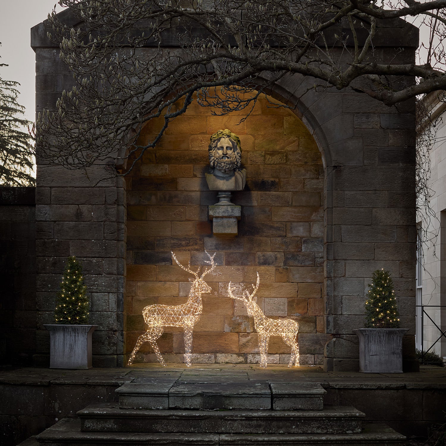1.5m Duchy Stag LED Light Up Reindeer Duo - Image 4