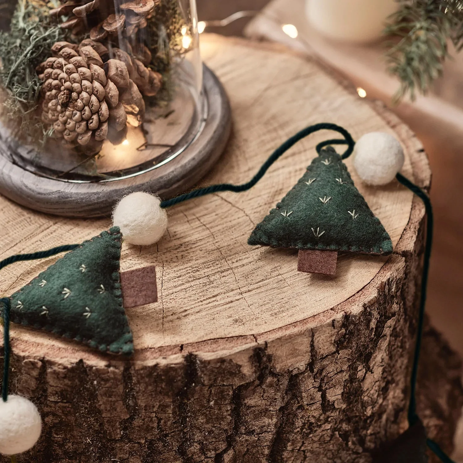 Felt Tree Christmas Garland - Image 2