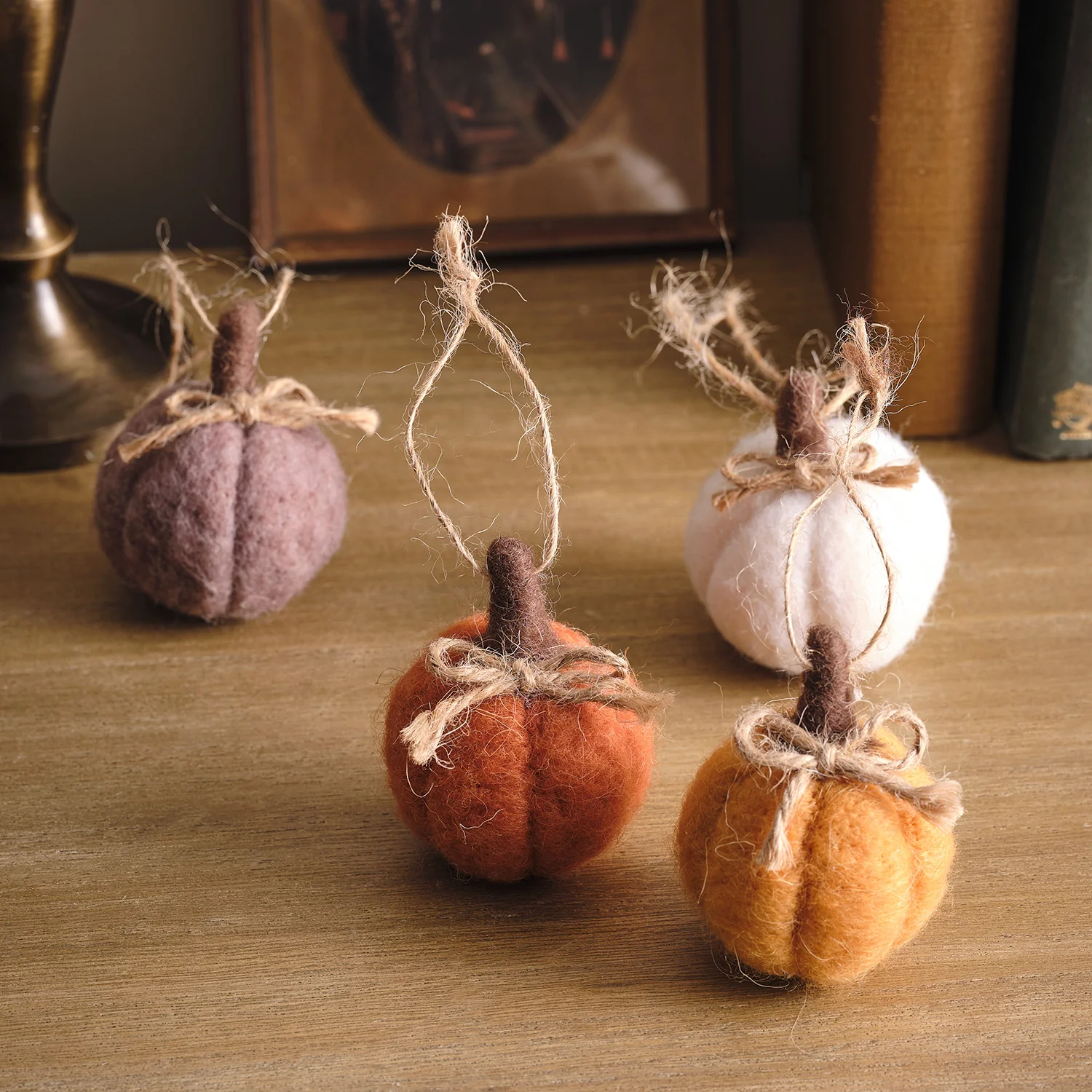 Felt Twig Tree & Felt Pumpkin Hanging Decorations Bundle - Image 3