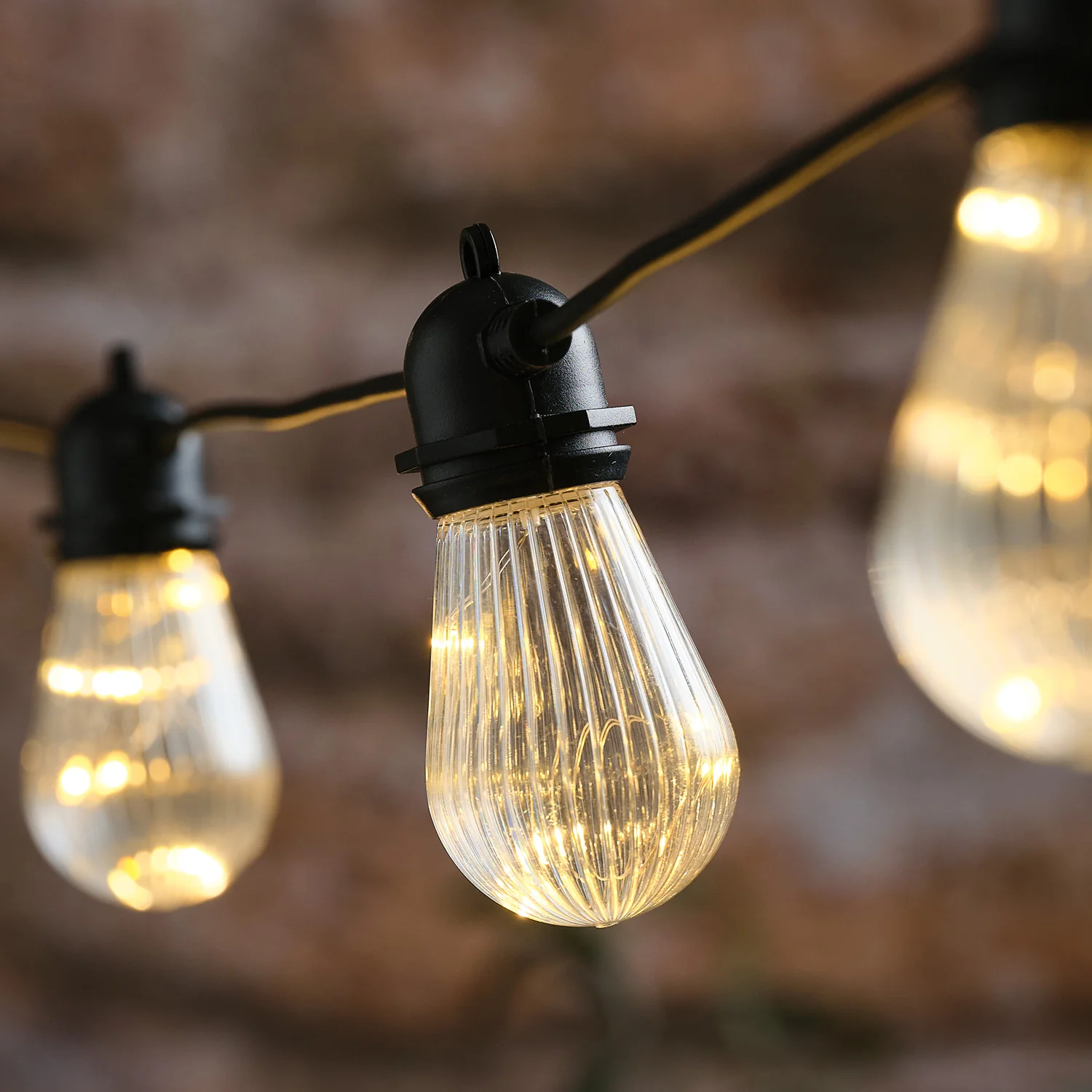 10 Fluted Outdoor Battery Micro Festoon Lights - Image 3