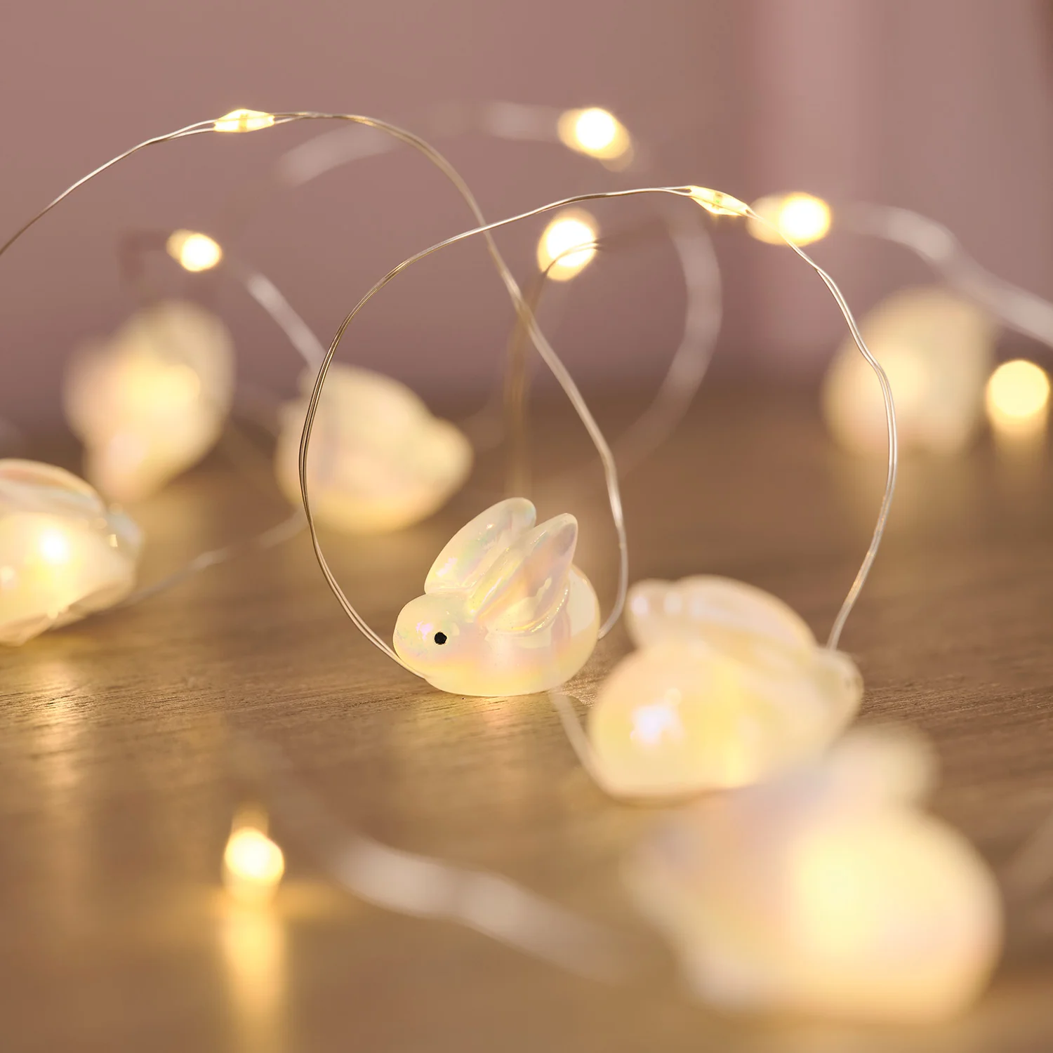 Glass Bunny Dome with Bunny Micro Lights - Image 2