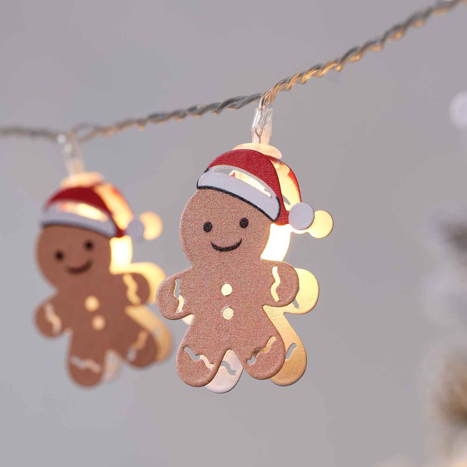 Glass Dome with Gingerbread LED String Lights - Image 5