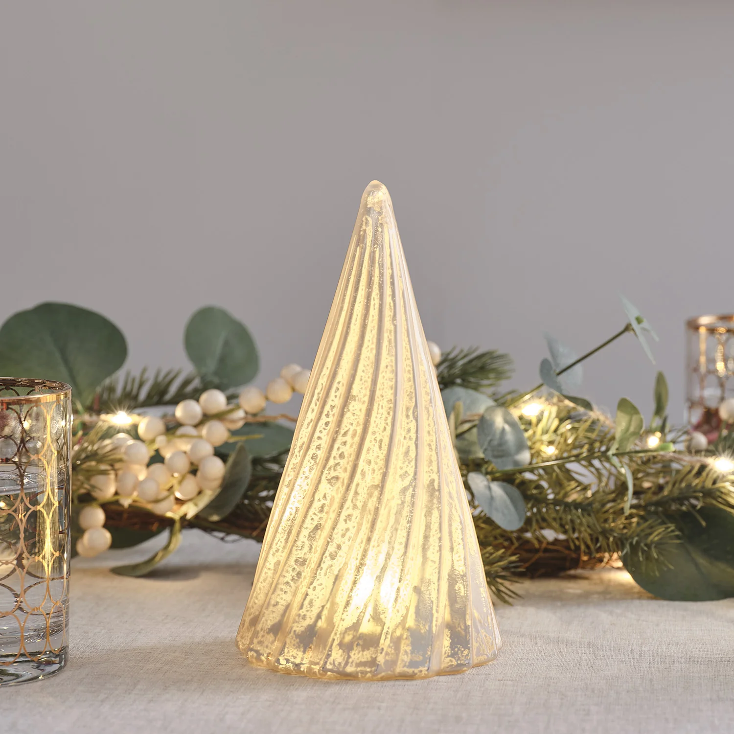 Glass Christmas Tree LED Table Decoration - Image 5