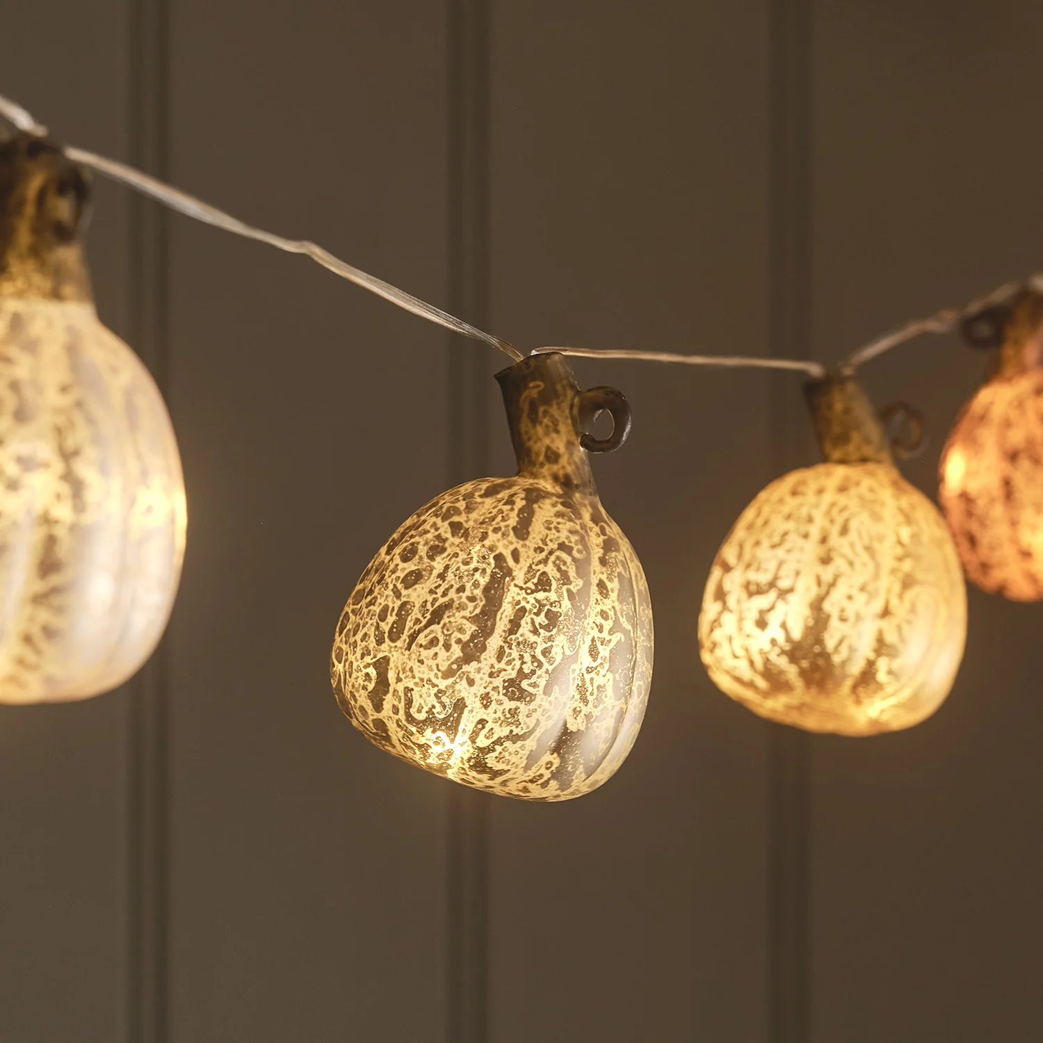 8 Glass Pumpkin LED String Lights - Image 3